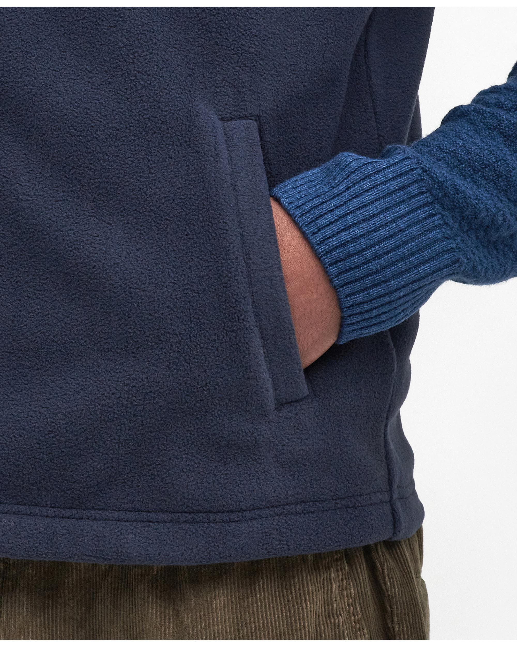 Barbour Essentials Mens Fleece Gilet - Navy - Image 3