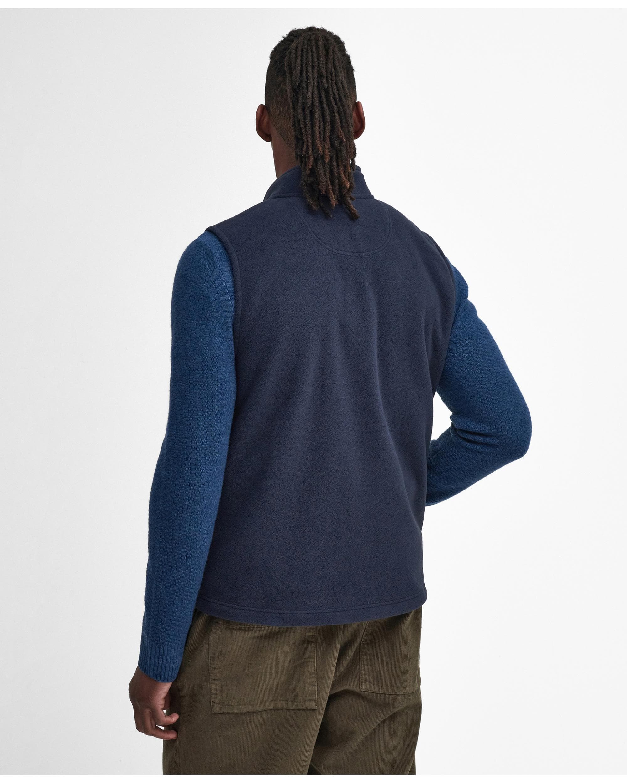 Barbour Essentials Mens Fleece Gilet - Navy - Image 5