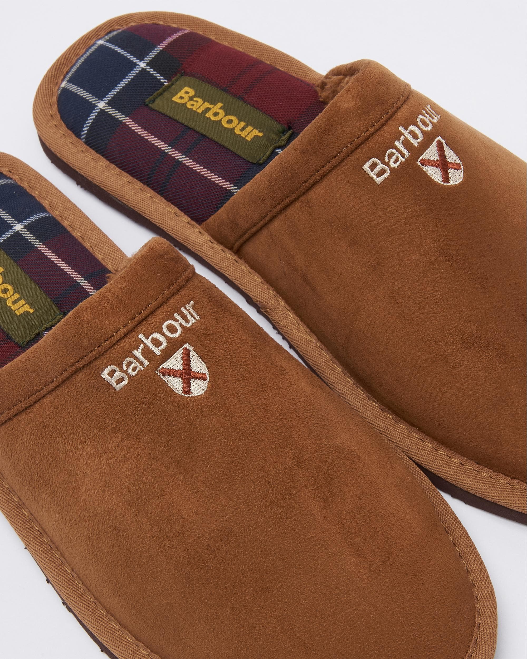 Barbour Everitt Mens Mule Slippers - Camel - Image 2