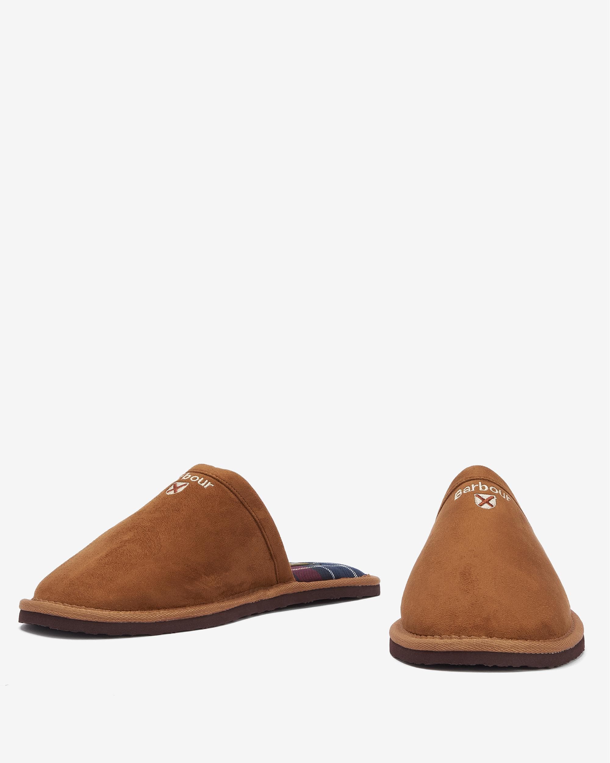 Barbour Everitt Mens Mule Slippers - Camel - Image 3