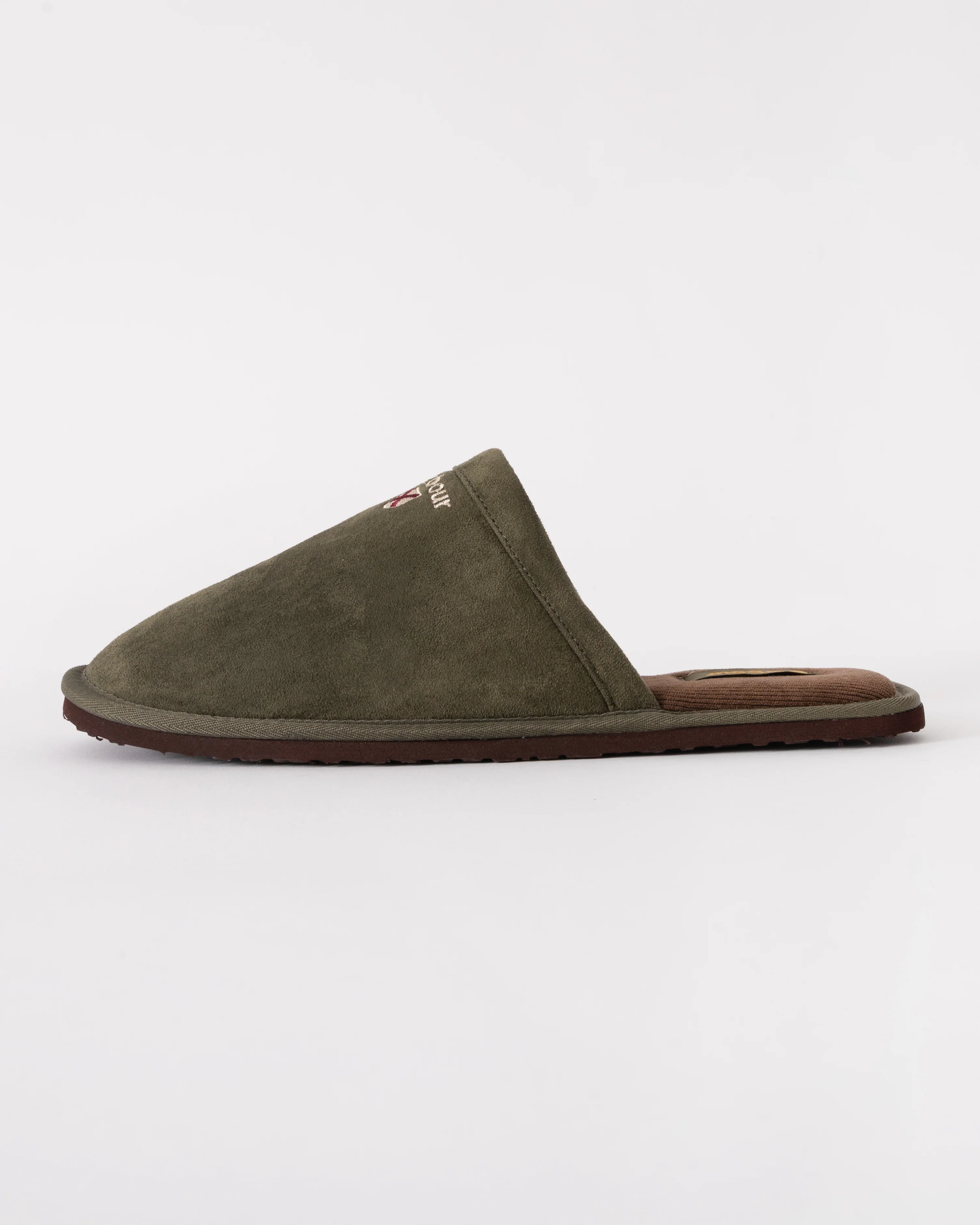 Barbour Everitt Mens Mule Slippers - Olive - Image 2