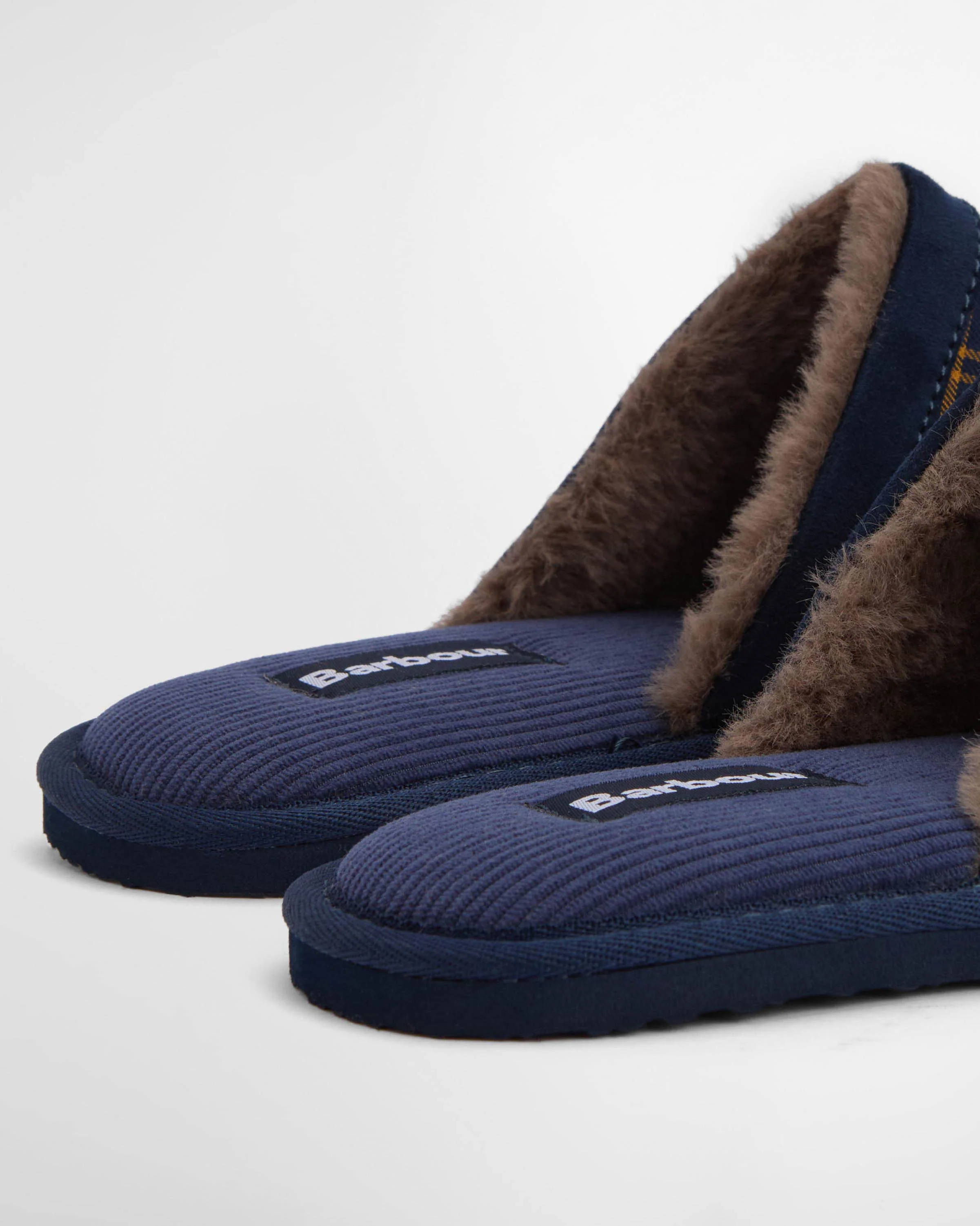Barbour Everitt Mens Tartan Mule Slippers - Winterberry Tartan - Image 4