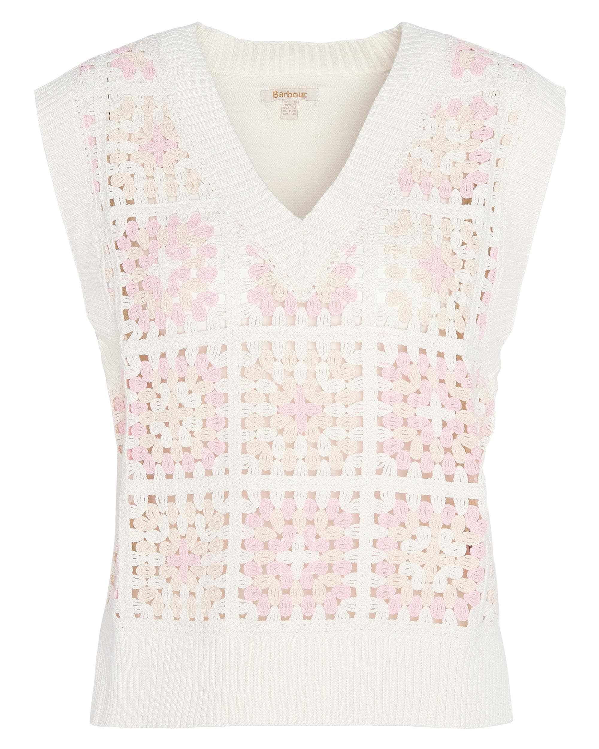 Barbour Falmouth Womens V-Neck Knitted Jumper Vest - Image 8