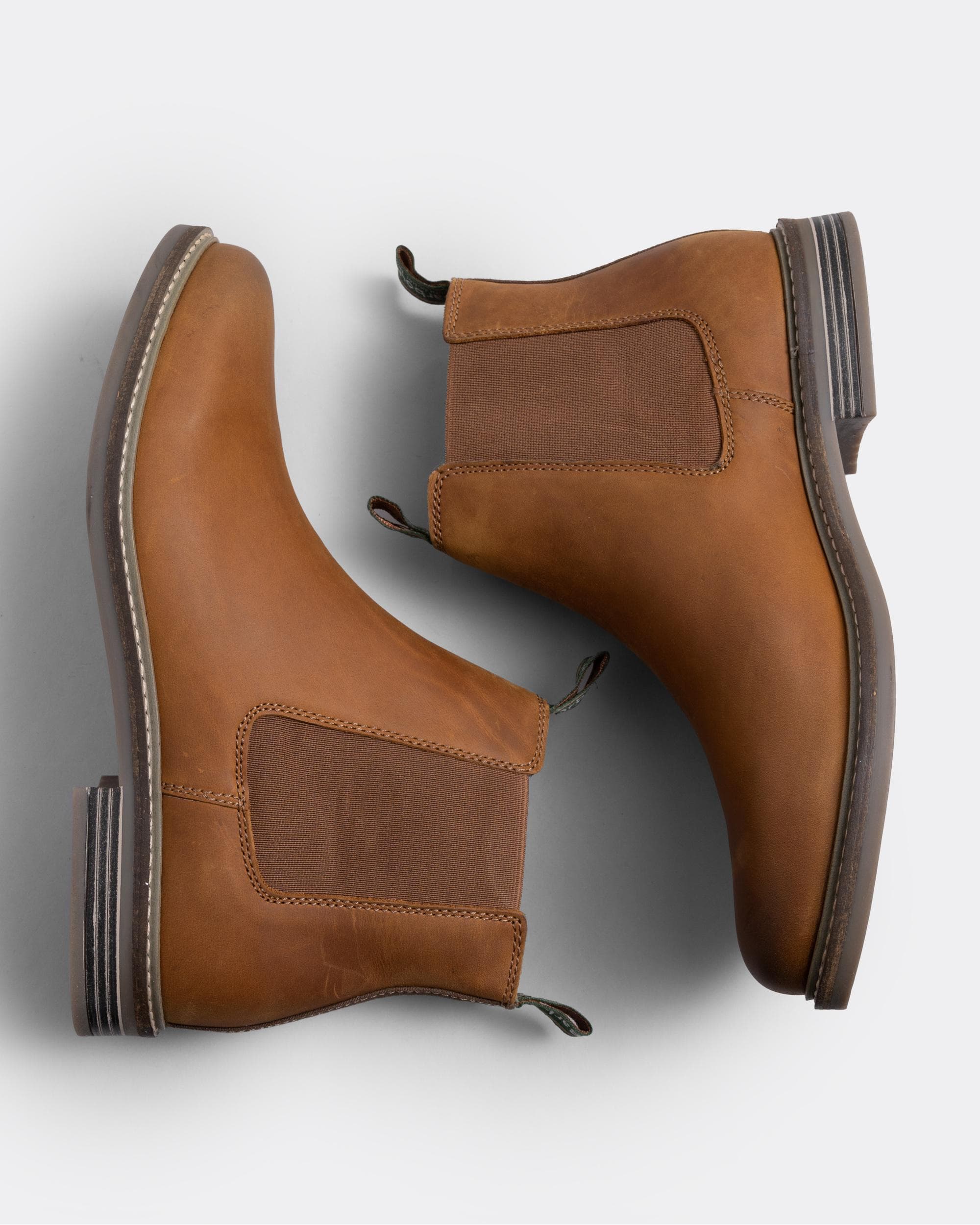 Barbour Farsley Mens Chelsea Boots - Dark Tan - Image 5