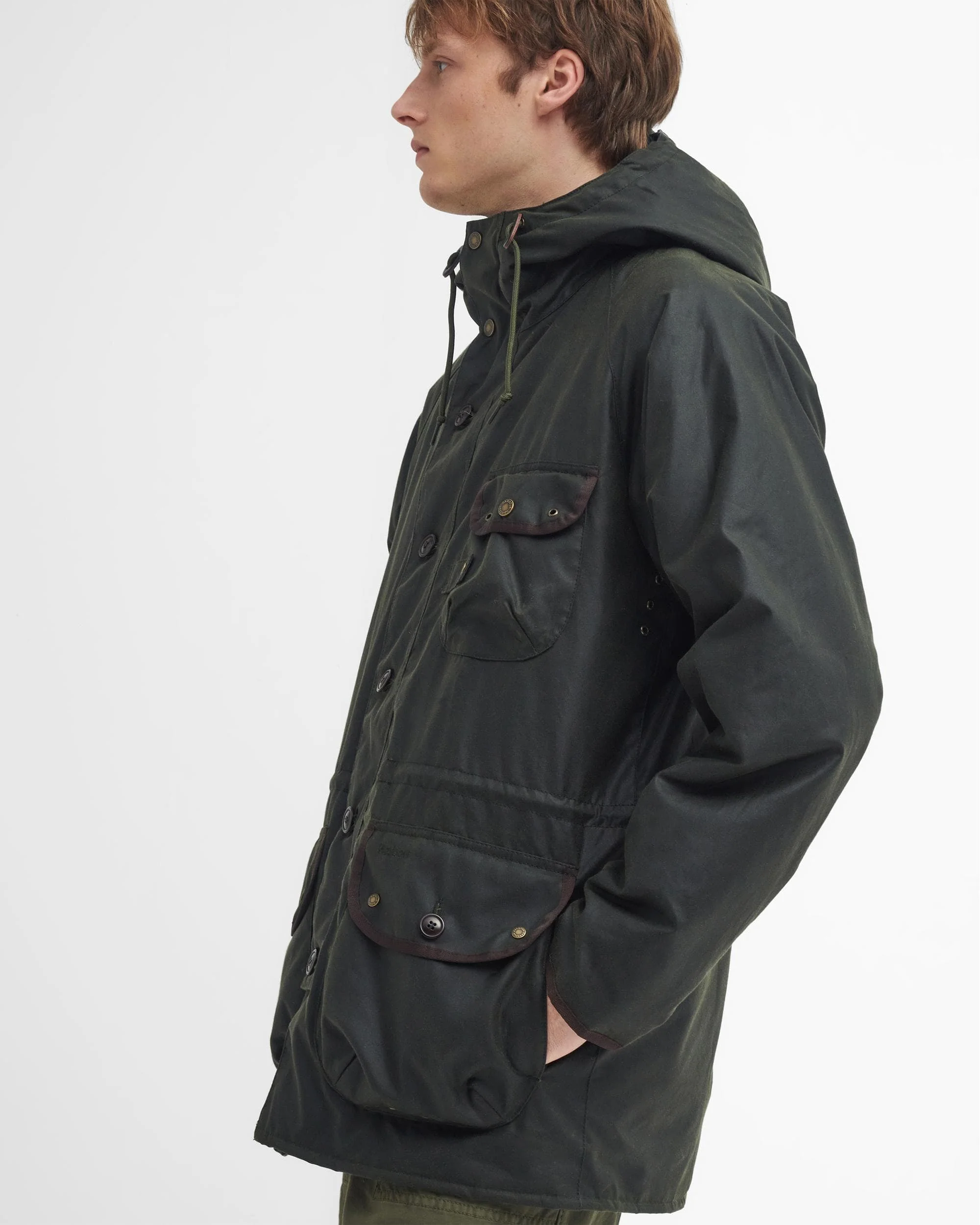 Barbour Field Mens Wax Parka - Image 4