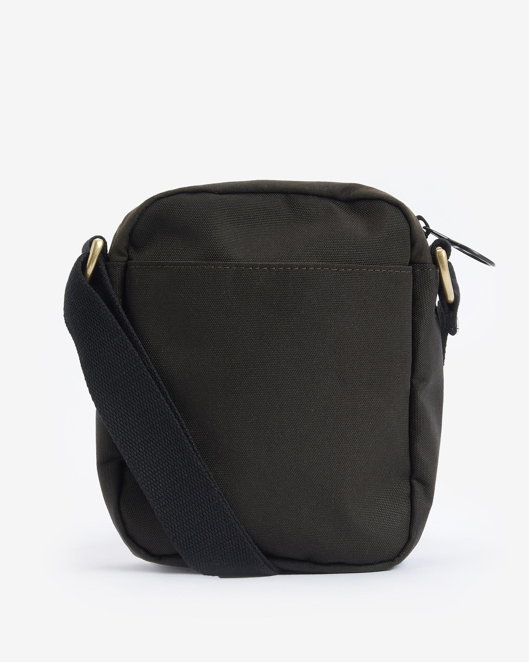 Barbour Field Unisex Wax Crossbody Bag - Olive/Black - Image 4