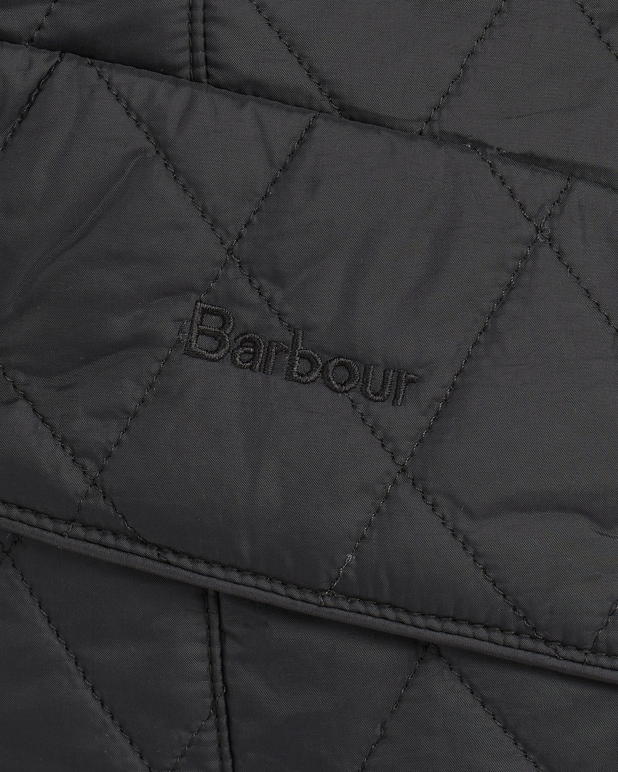 Barbour Flyweight Cavalry Quilted Ladies Jacket - Black/Stone - Image 6