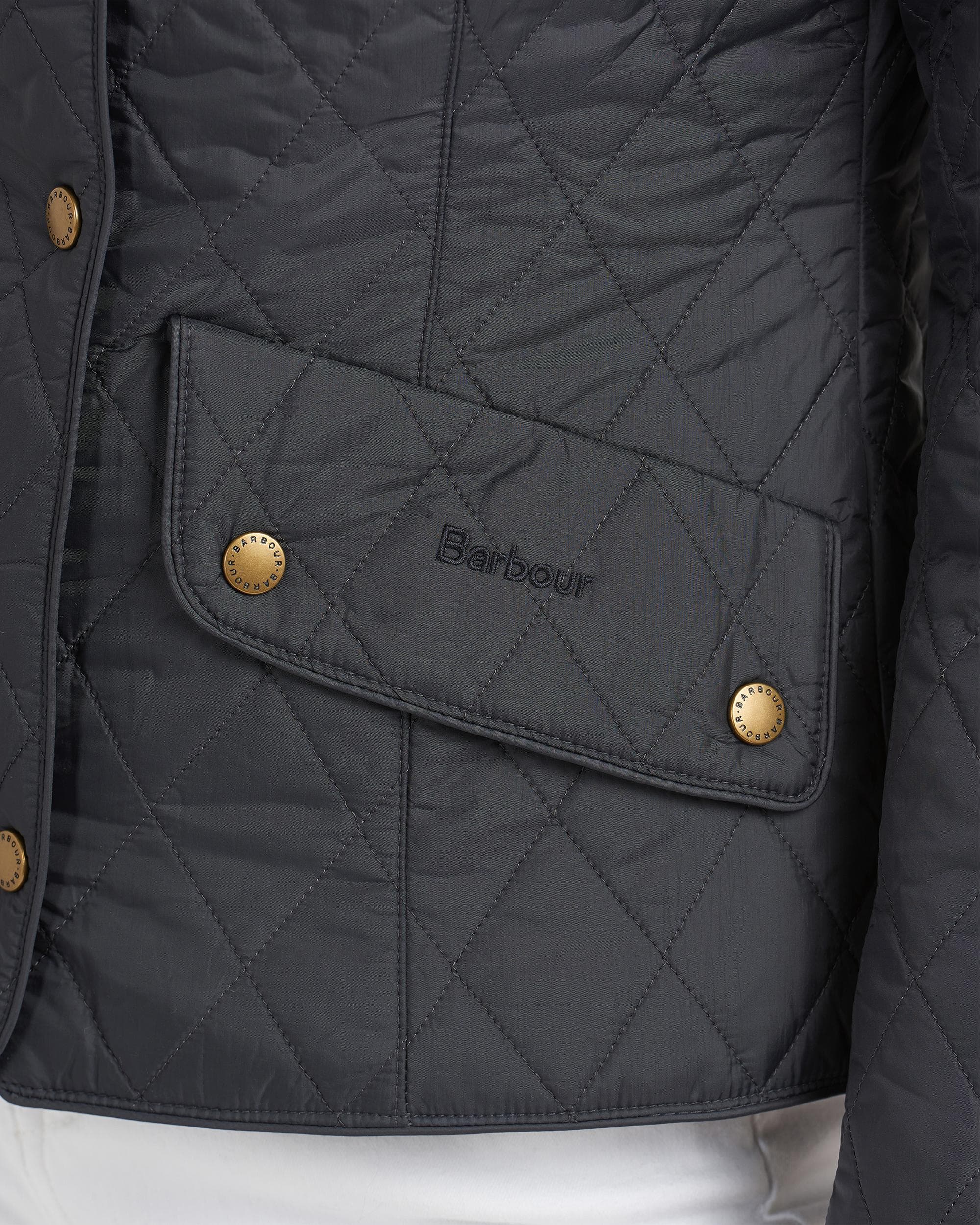 Barbour Flyweight Cavalry Quilted Ladies Jacket - Navy/Navy - Image 3