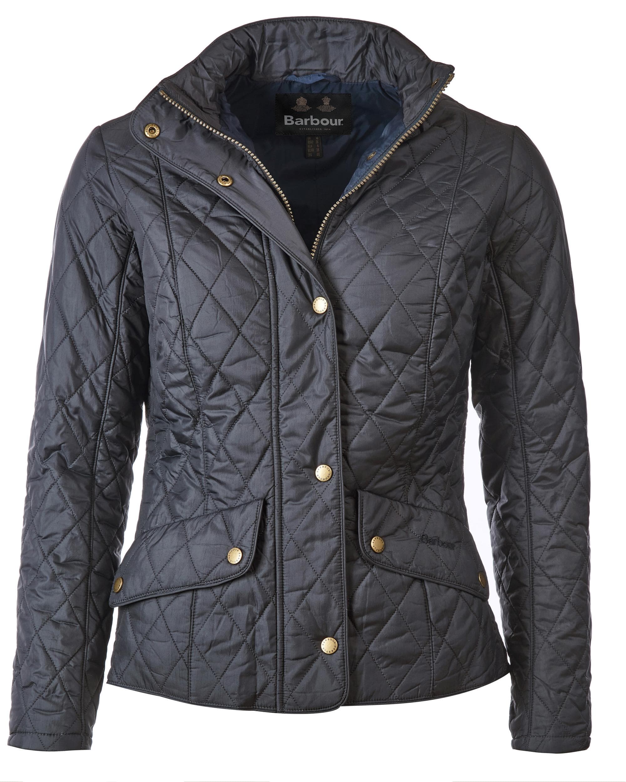 Barbour Flyweight Cavalry Quilted Ladies Jacket - Navy/Navy - Image 8