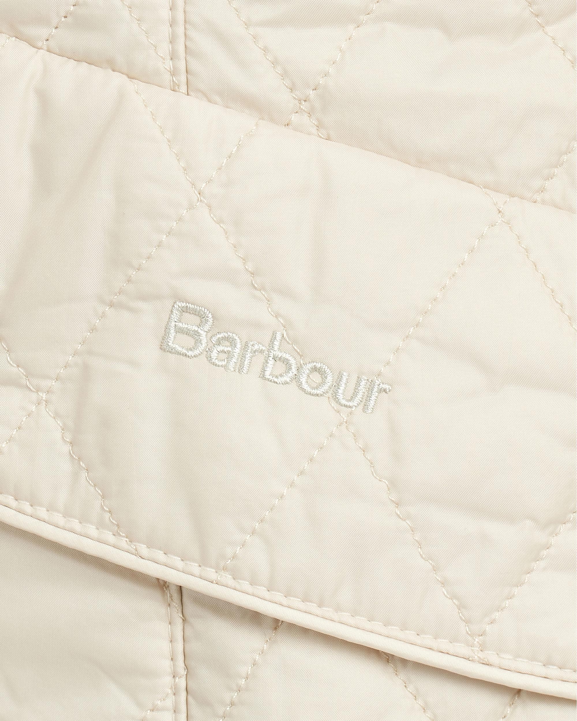 Barbour Flyweight Cavalry Quilted Ladies Jacket - Pearl/Stone - Image 6