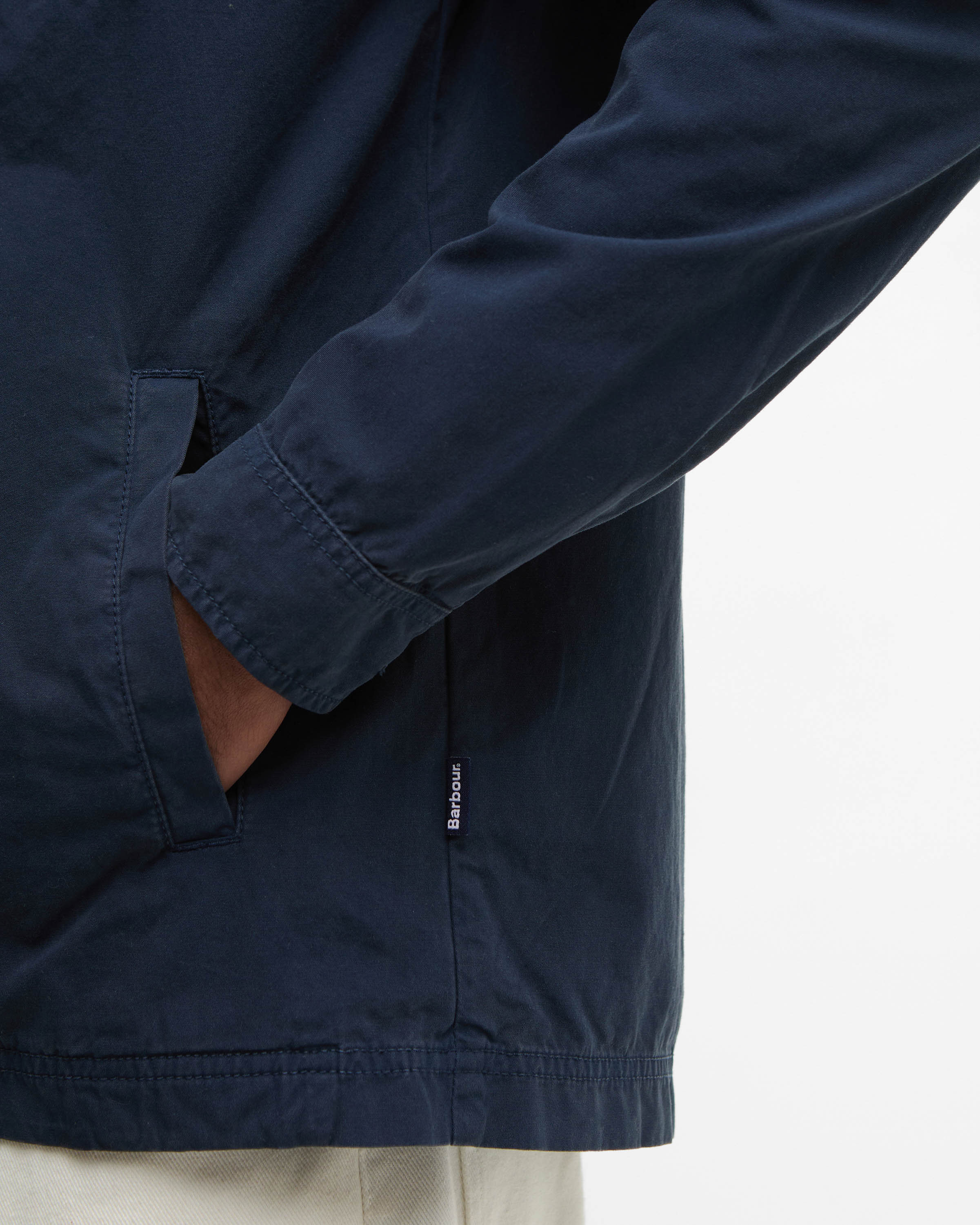 Barbour Glendale Mens Zipped Overshirt - Navy - Image 2