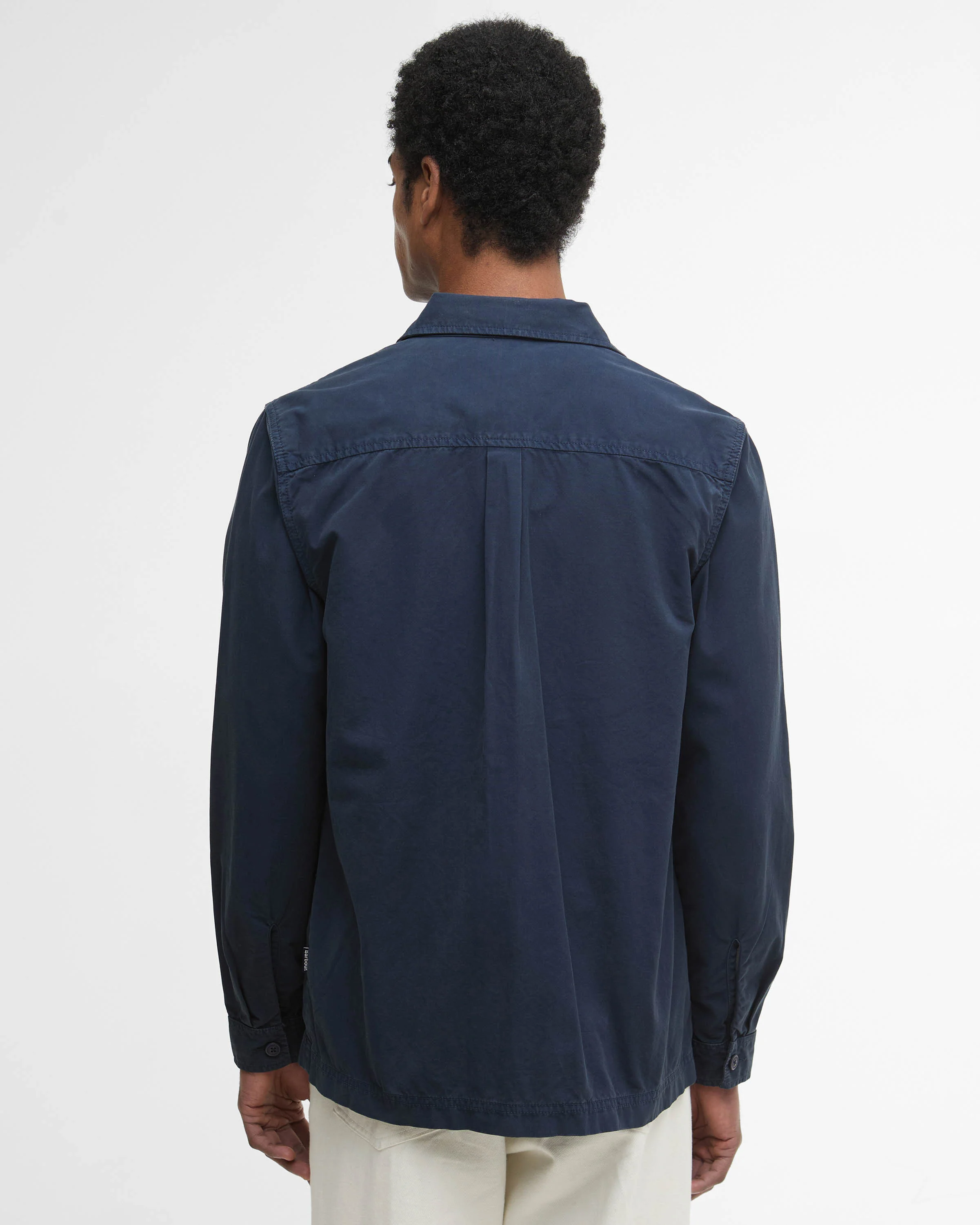 Barbour Glendale Mens Zipped Overshirt - Navy - Image 5