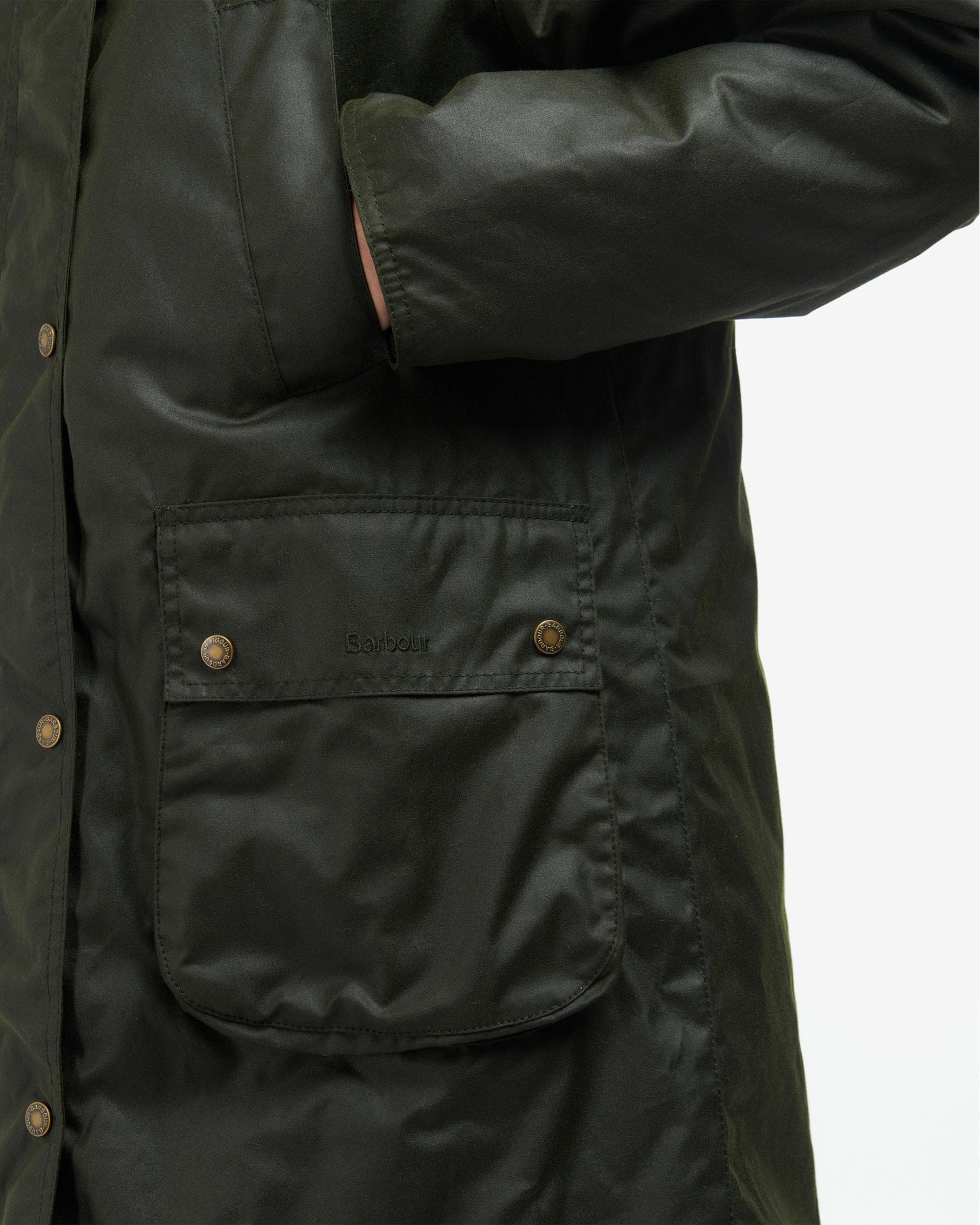Barbour Gunnister Womens Long Wax Jacket - Image 6