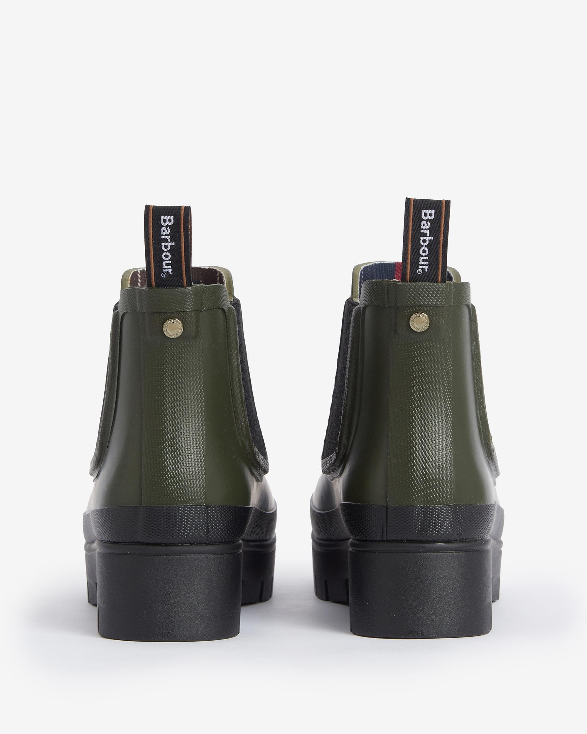 Barbour Halton Womens Chelsea Wellies - Olive/Black - Image 3