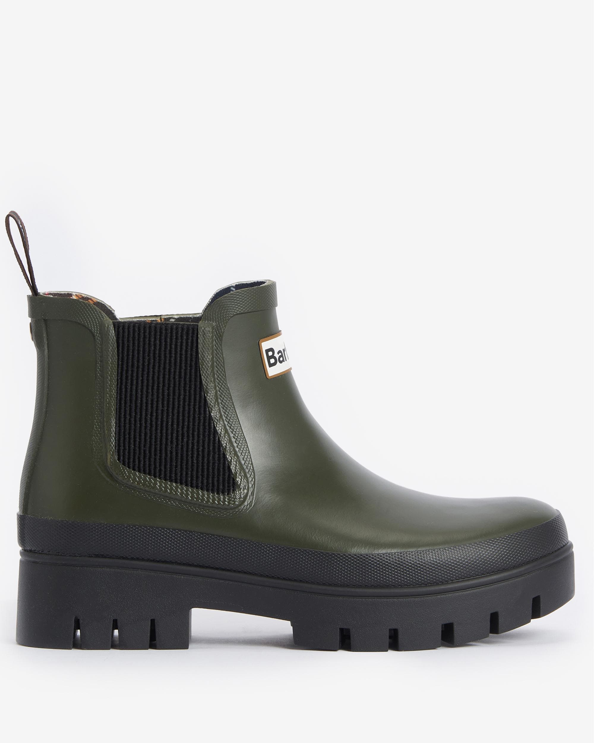 Barbour Halton Womens Chelsea Wellies - Olive/Black - Image 6