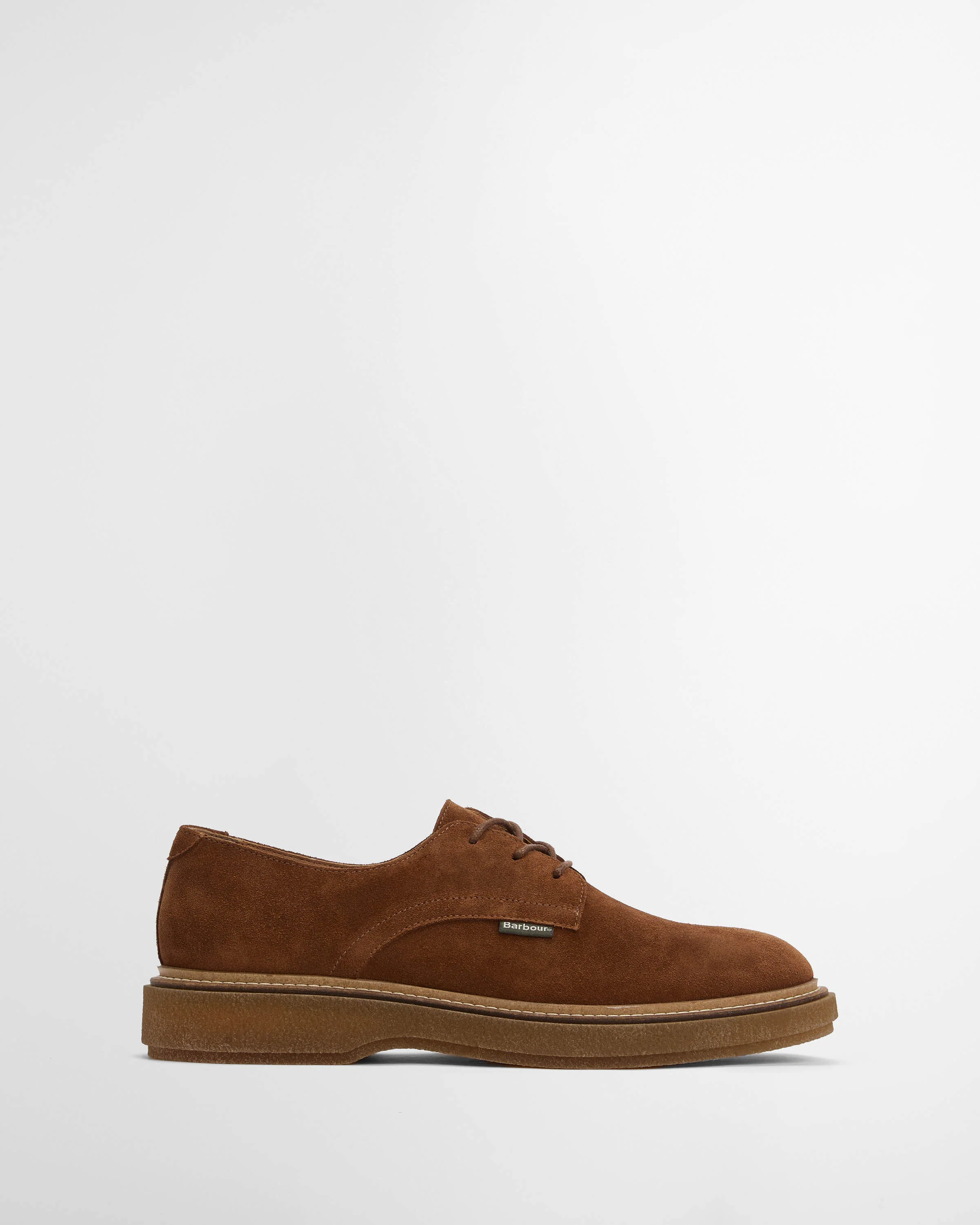 Barbour Harefield Mens Derby Shoes - Toffee Suede - Image 2