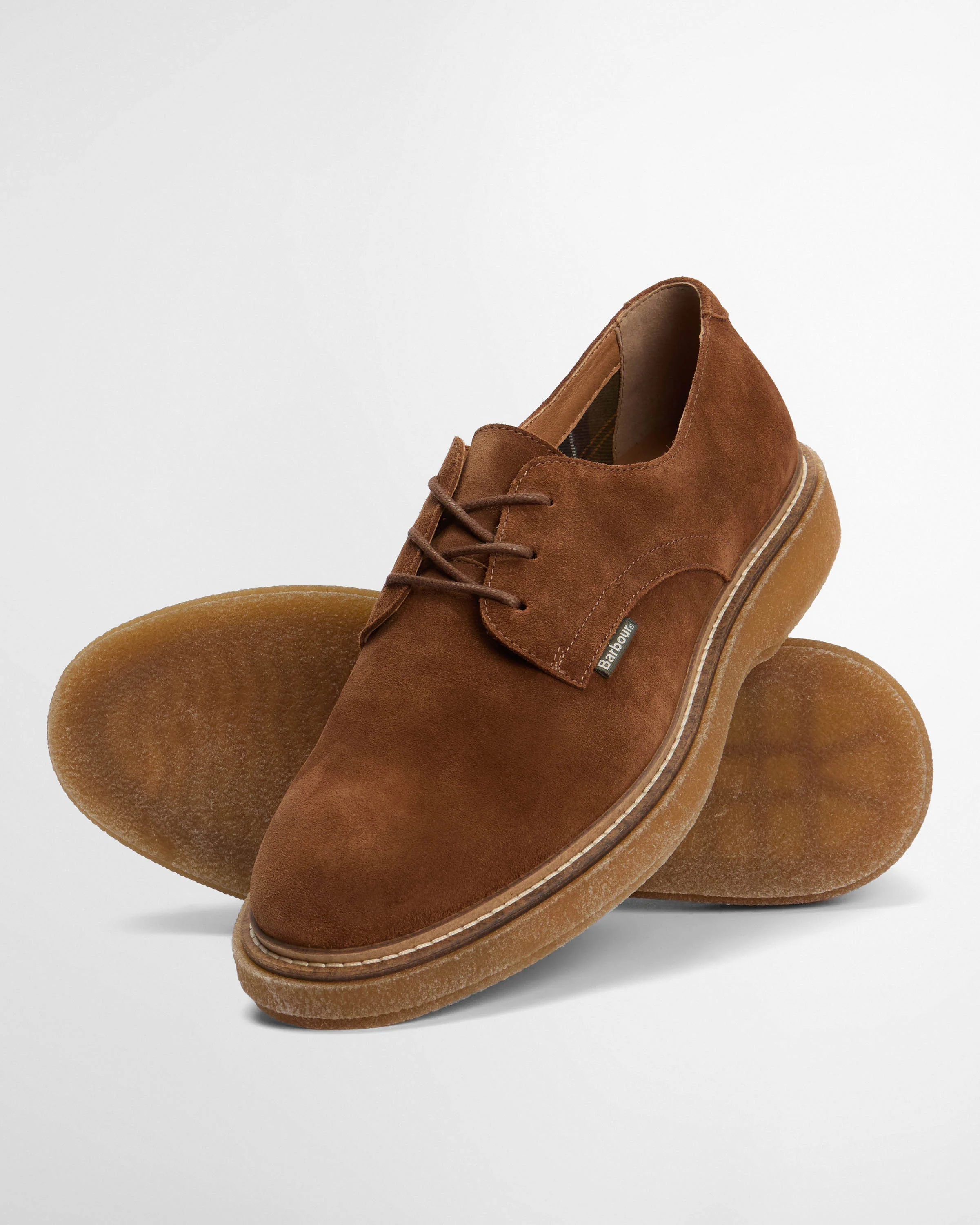 Barbour Harefield Mens Derby Shoes - Toffee Suede - Image 4