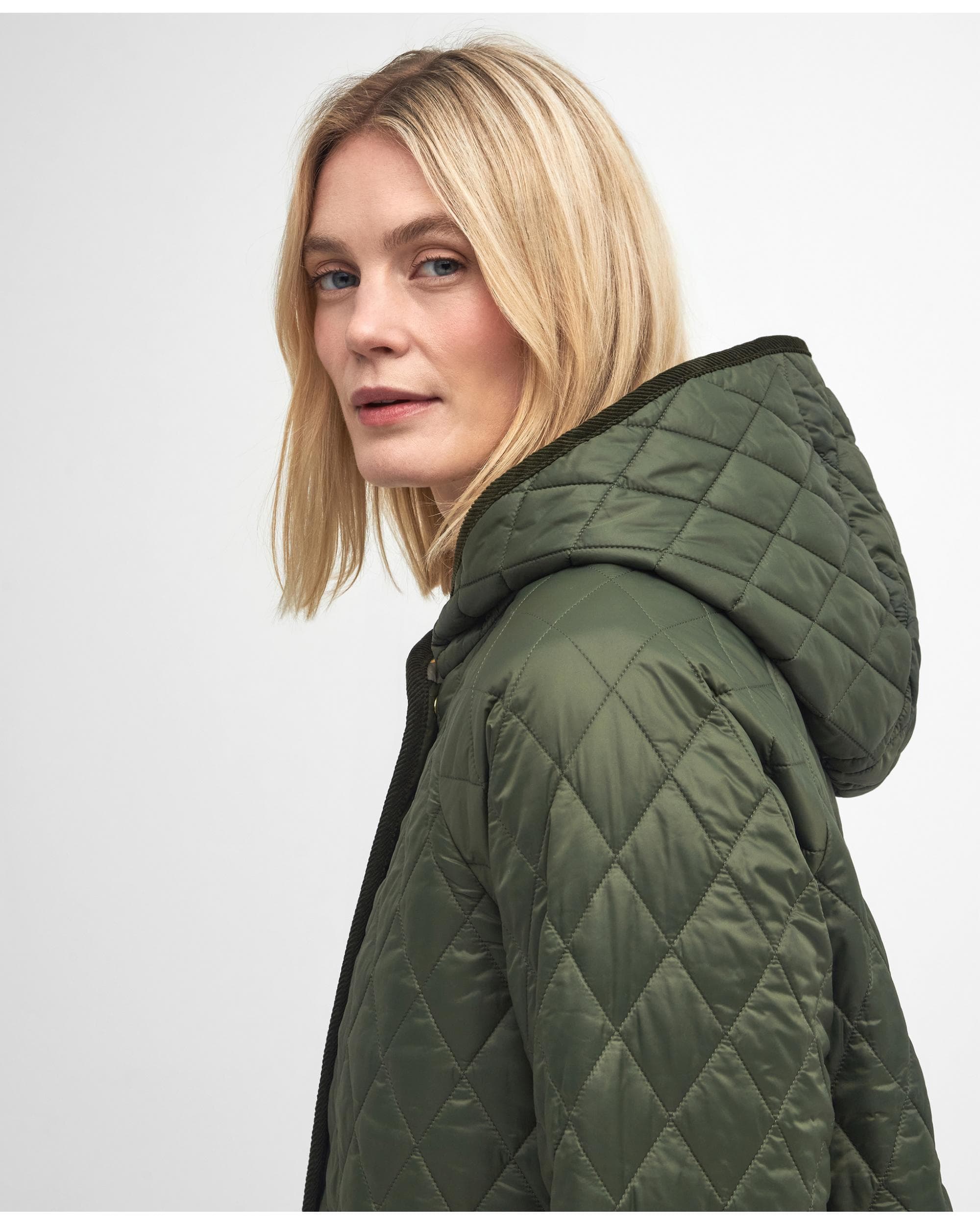 Barbour Harmby Womens Long Quilted Jacket - Image 2