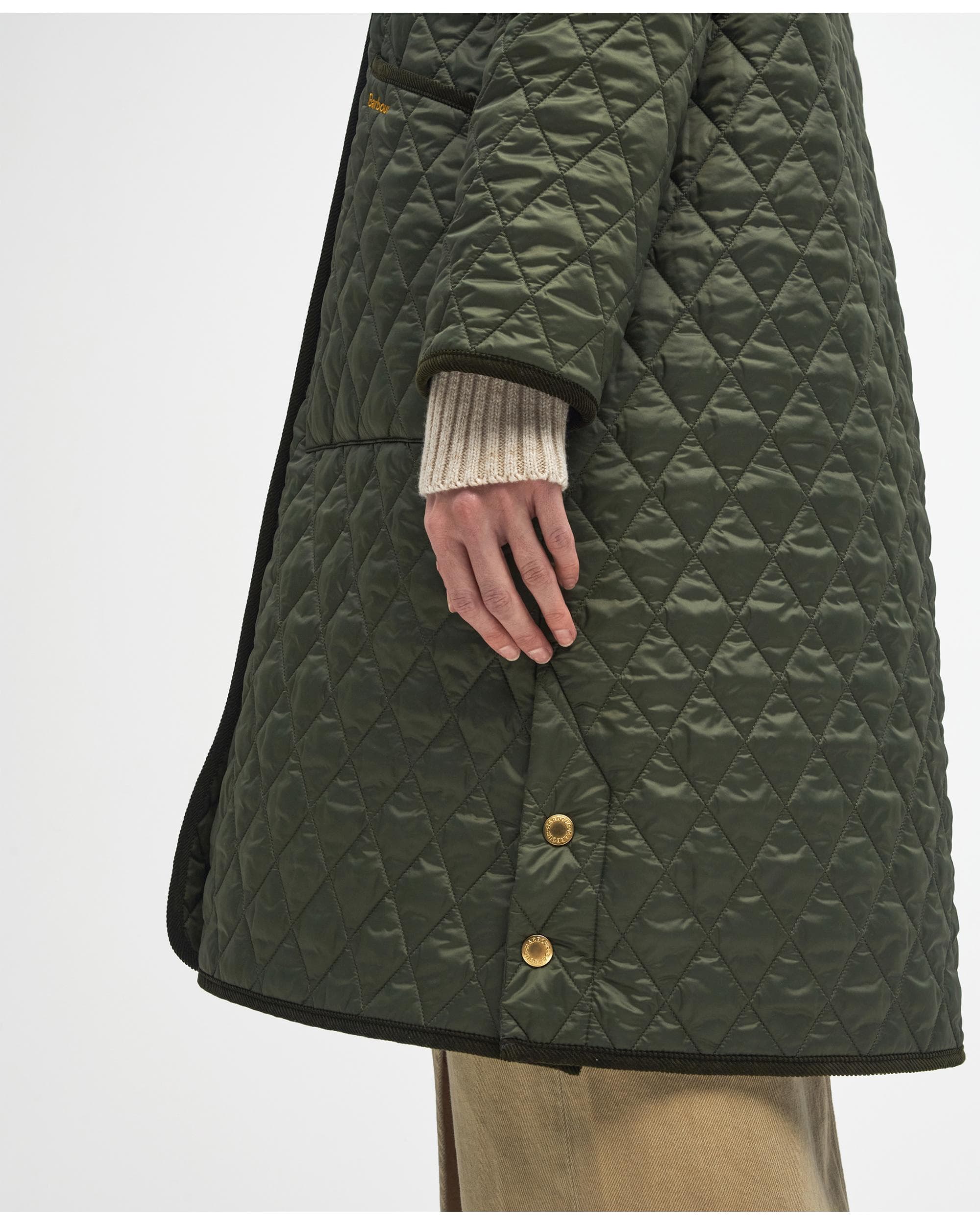 Barbour Harmby Womens Long Quilted Jacket - Image 4