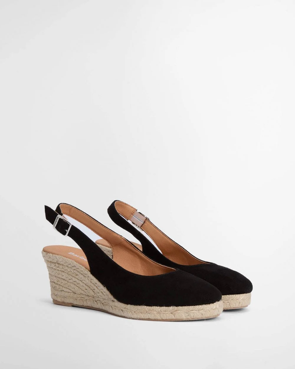 Barbour Hazel Womens Suede Espadrilles - Black - Image 6