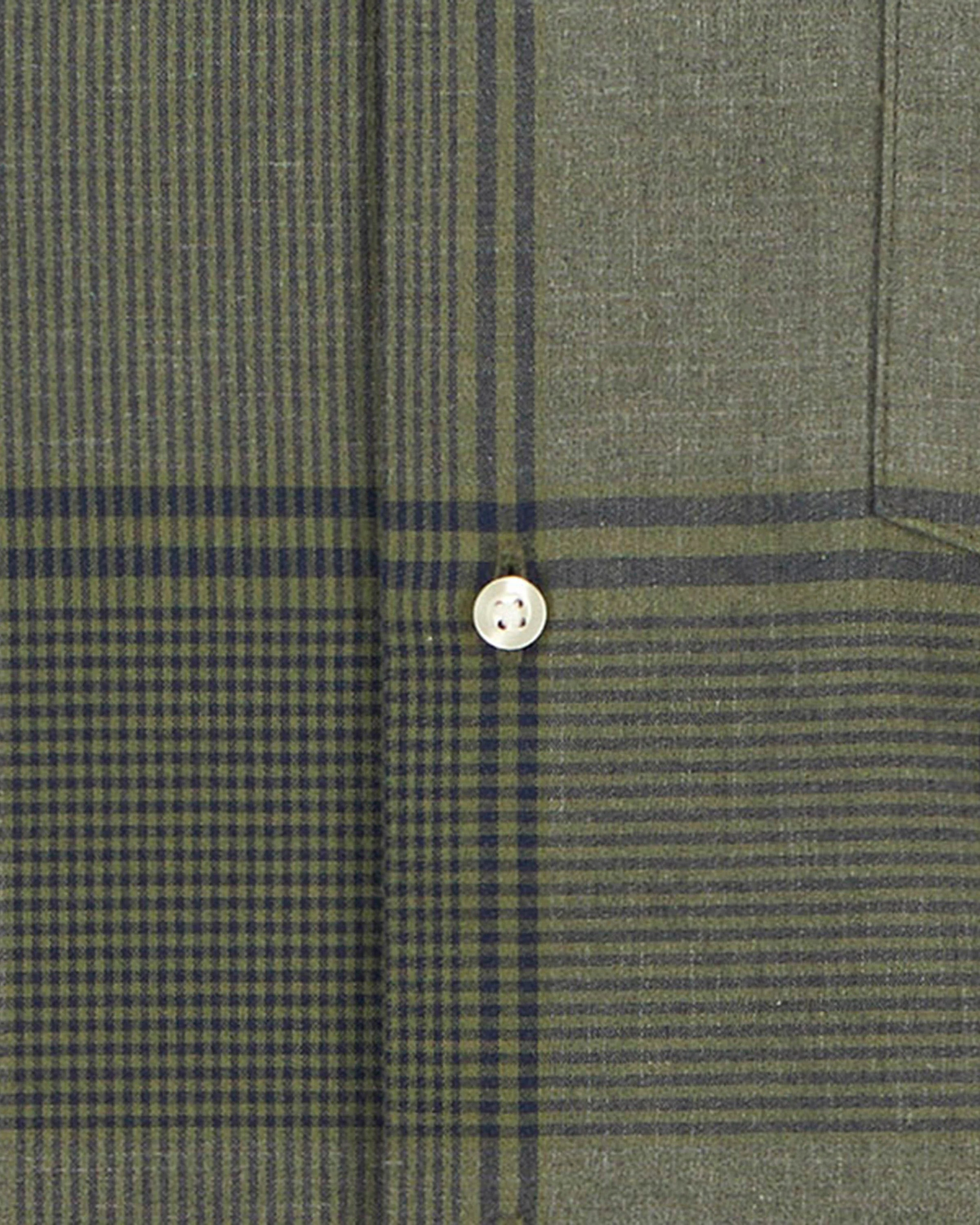 Barbour Heaney Mens Checked Tailored Shirt - Olive - Image 5