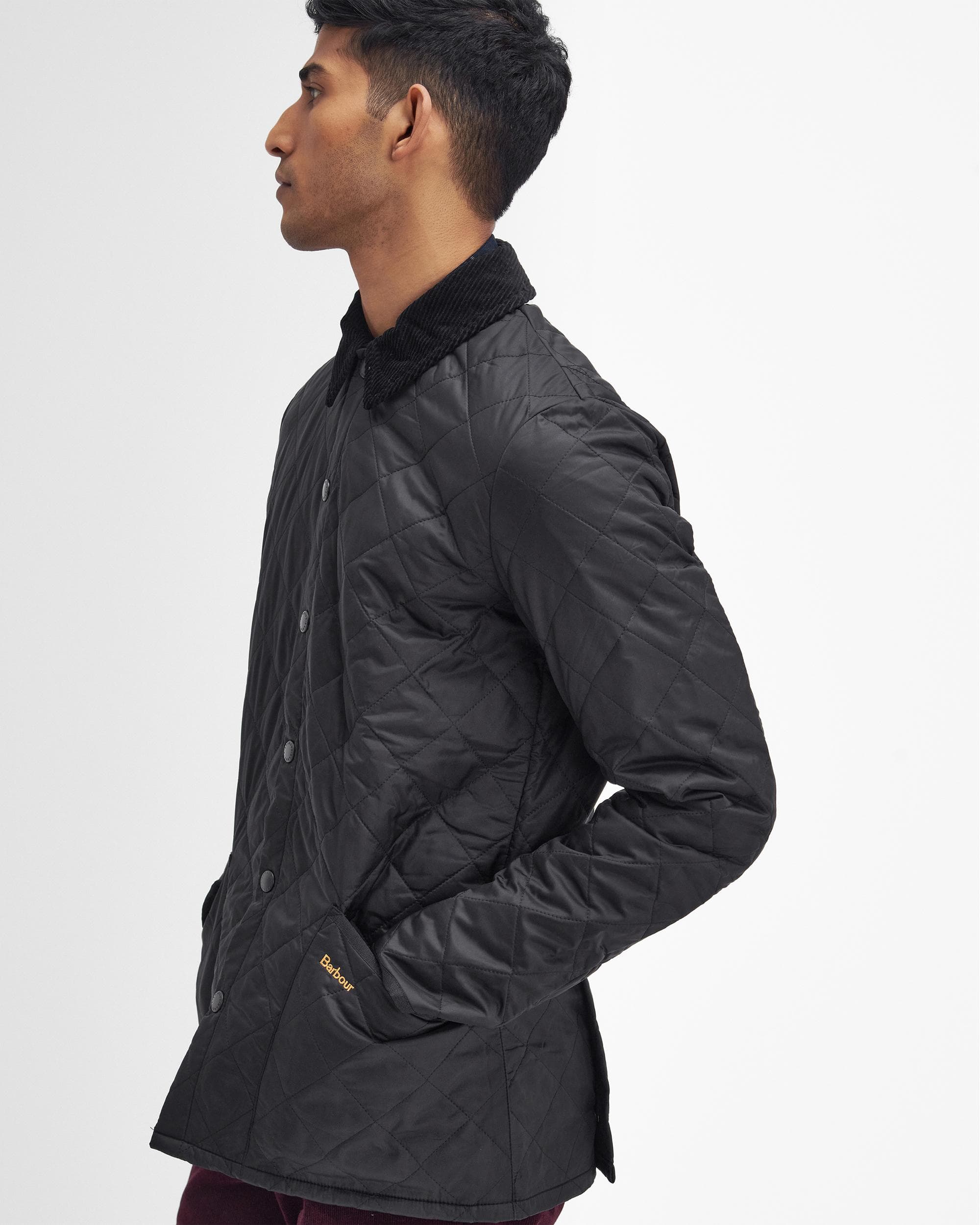 Barbour Heritage Liddesdale Quilted Mens Jacket - Black - Image 4