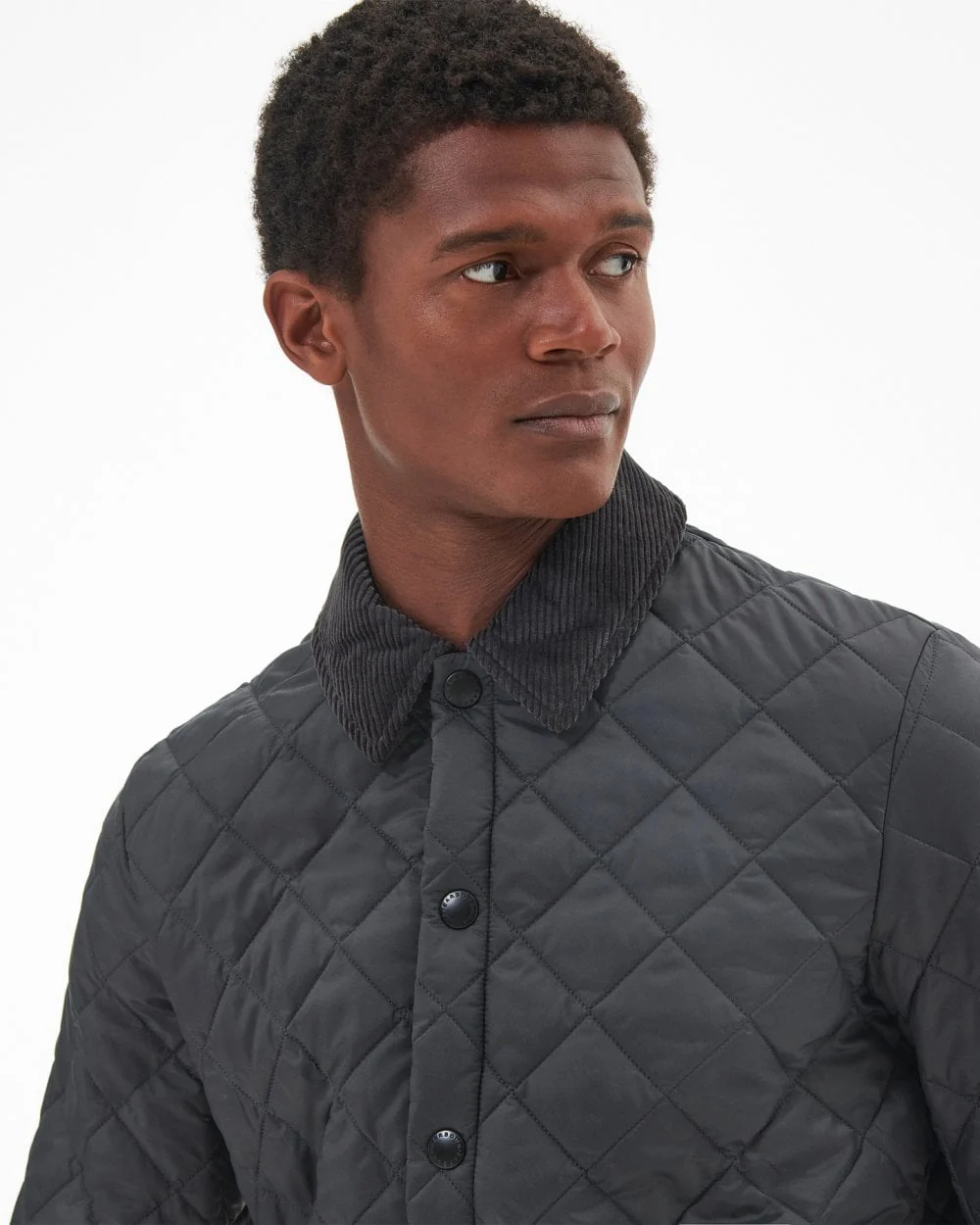 Barbour Heritage Liddesdale Quilted Mens Jacket - Charcoal - Image 2