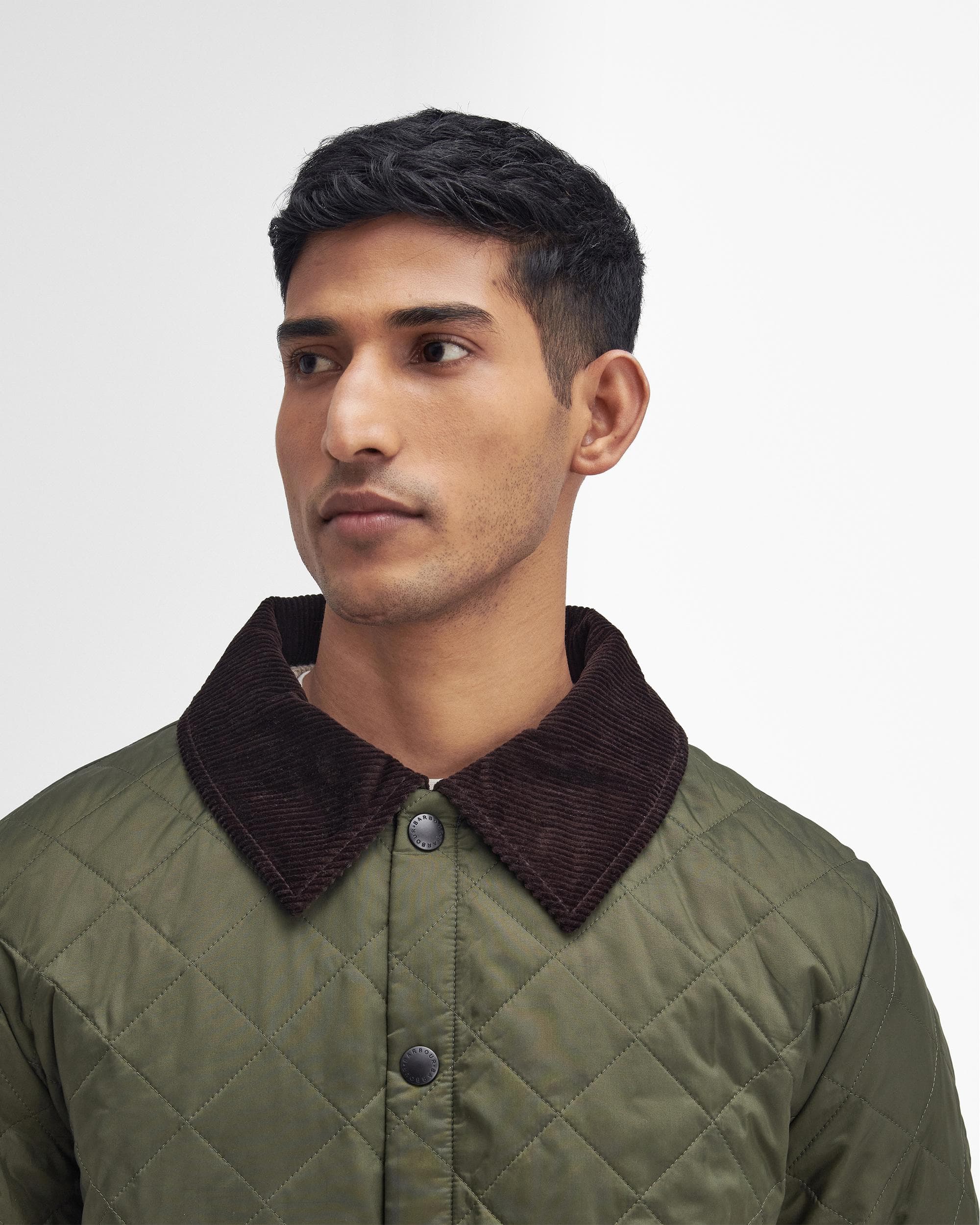 Barbour Heritage Liddesdale Quilted Mens Jacket - Olive - Image 2