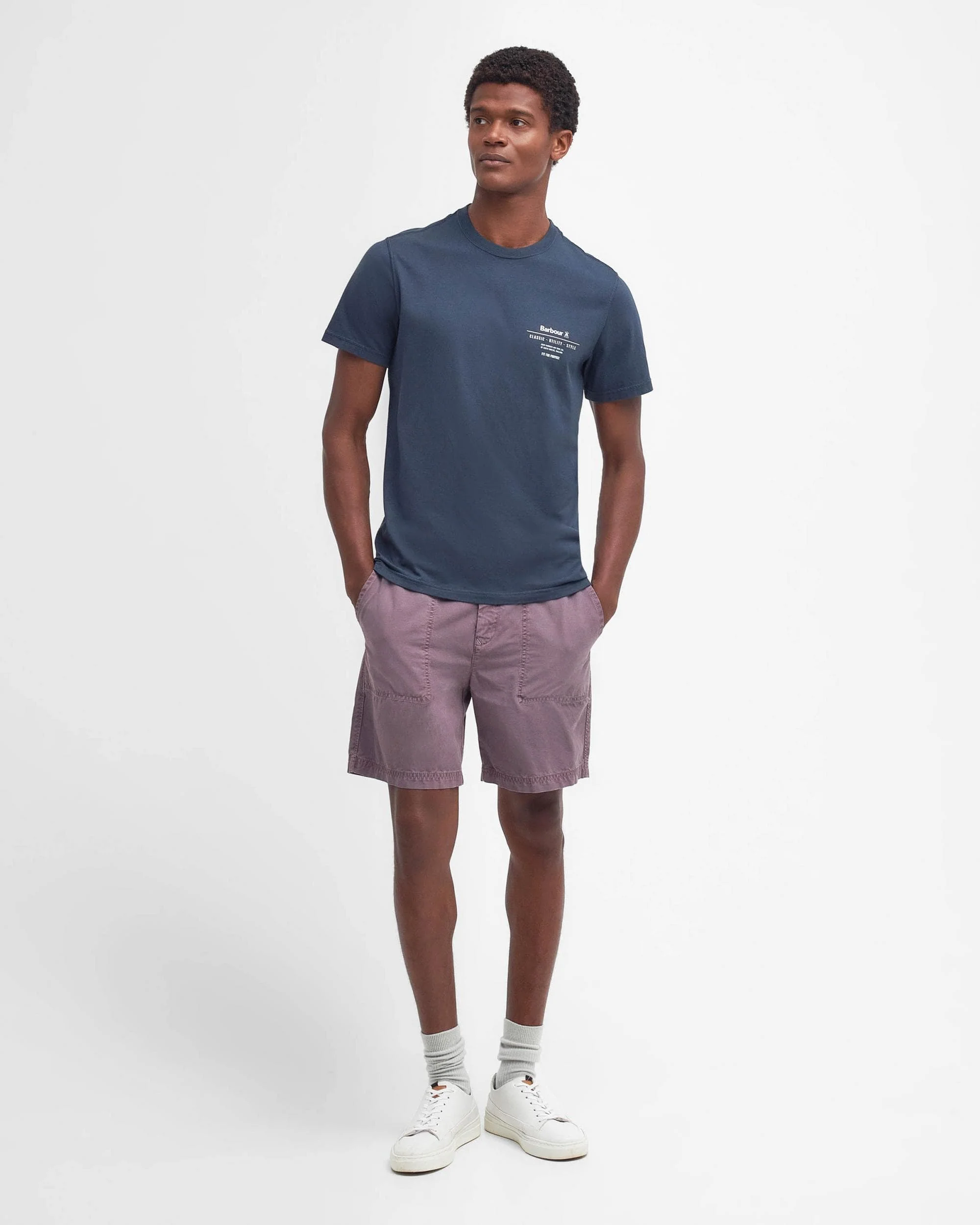 Barbour Hickling Mens T-Shirt - Navy - Image 2