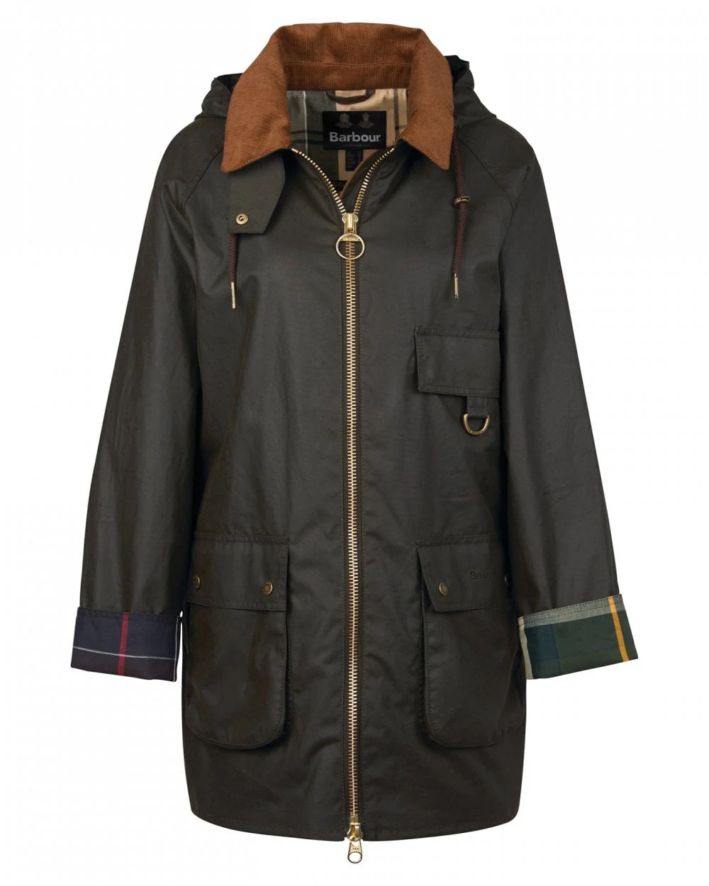 Barbour Highclere Womens Wax Jacket - Olive - Image 10