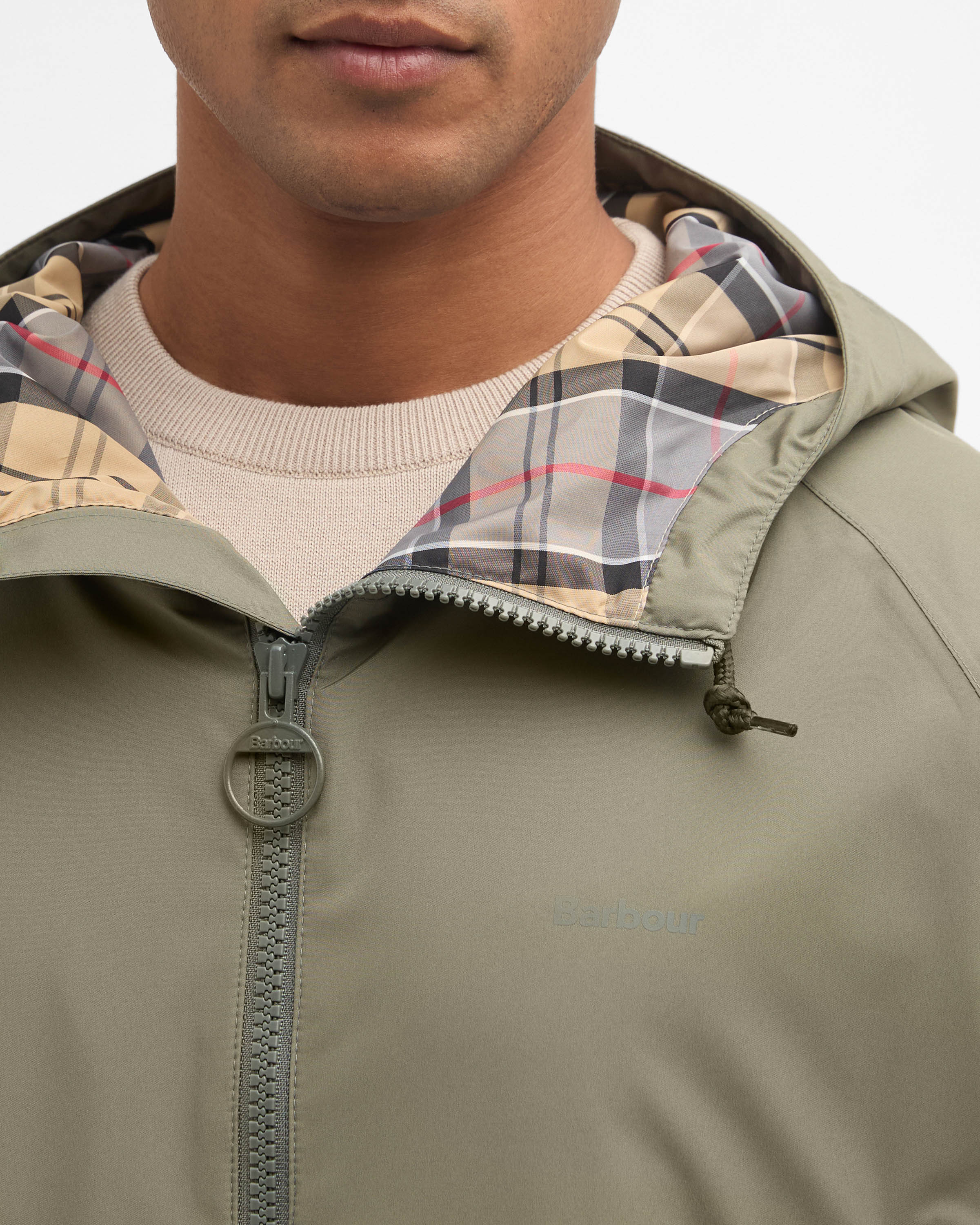 Barbour Hooded Domus Mens Waterproof Jacket - Olive - Image 3
