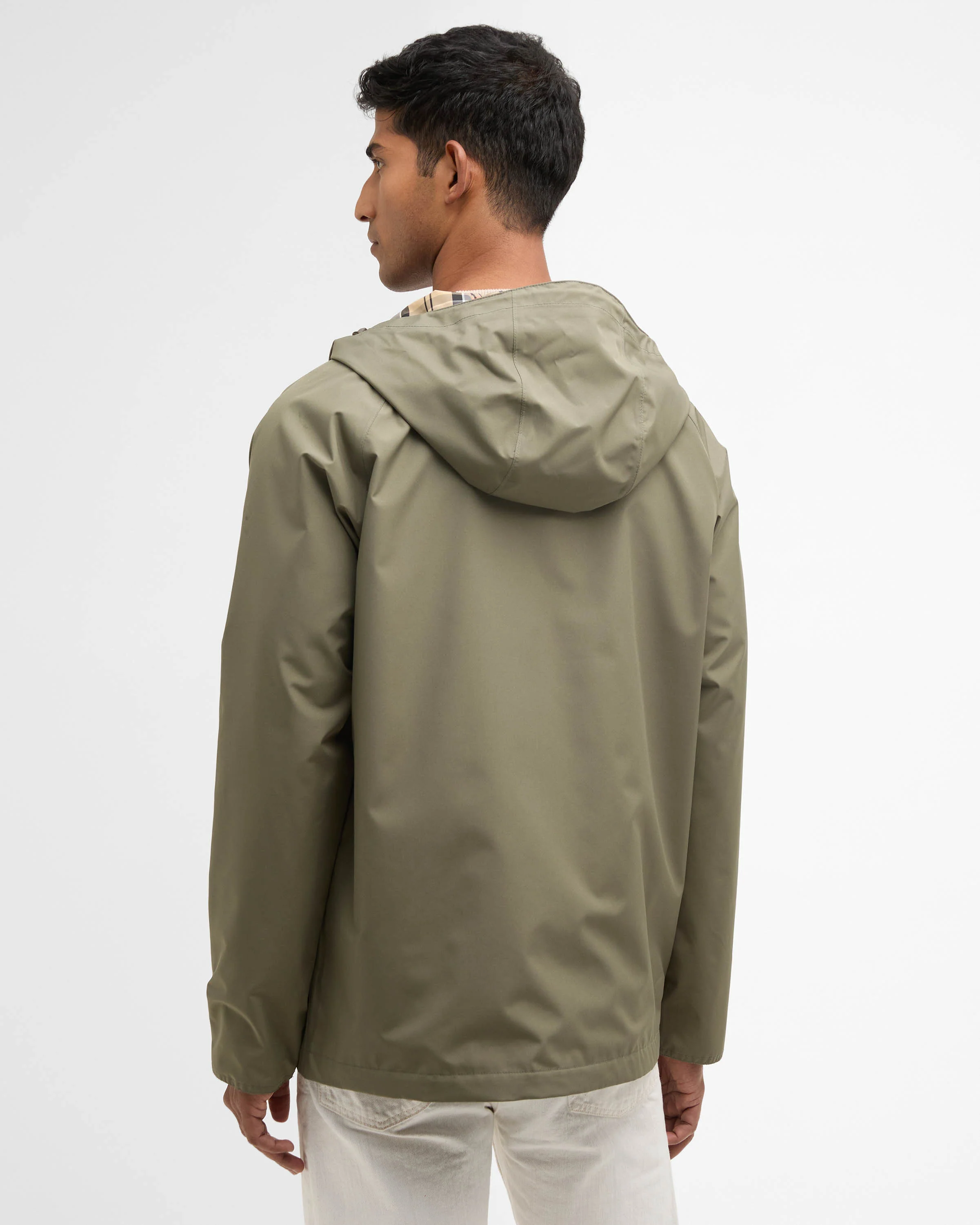 Barbour Hooded Domus Mens Waterproof Jacket - Olive - Image 5