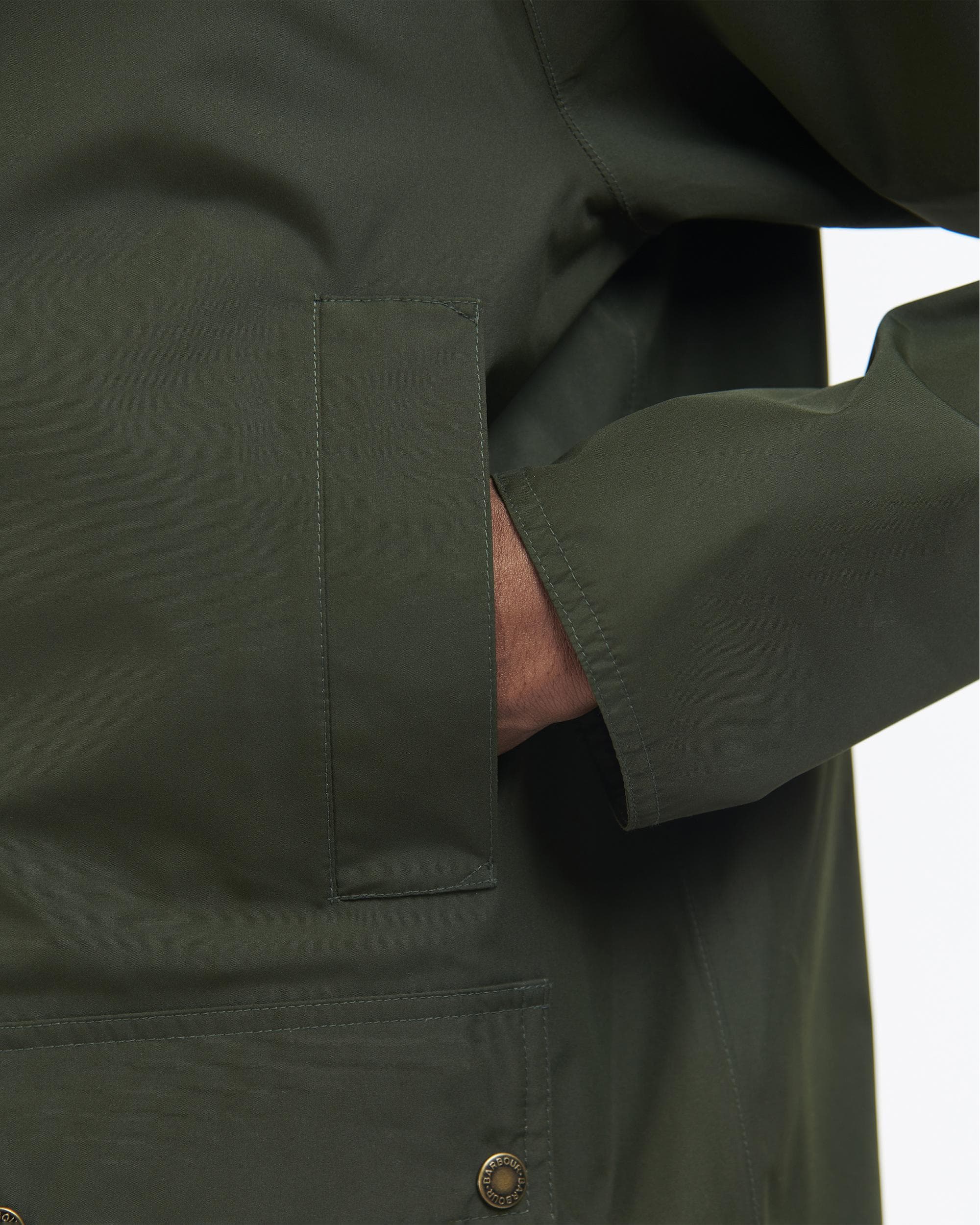 Barbour Hooded Domus Mens Waterproof Jacket - Sage/Classic - Image 7