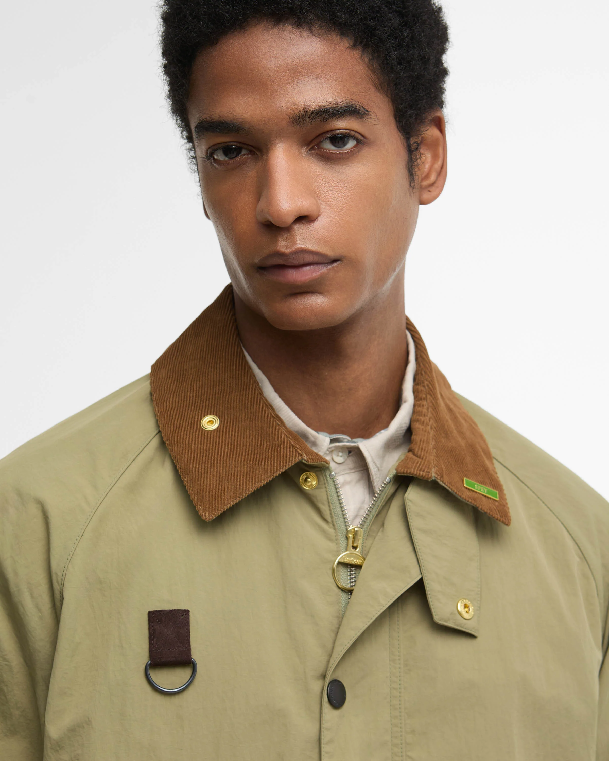 Barbour Icons Spey Mens Casual Jacket - Bleached Olive - Image 8