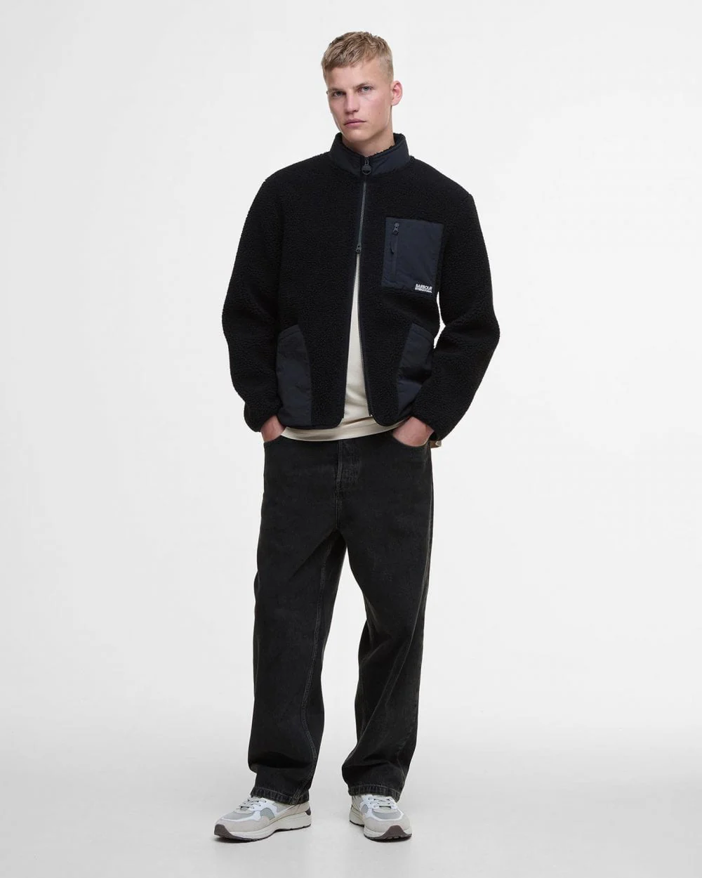 Barbour International Adams Mens Oversized Fleece - Image 2