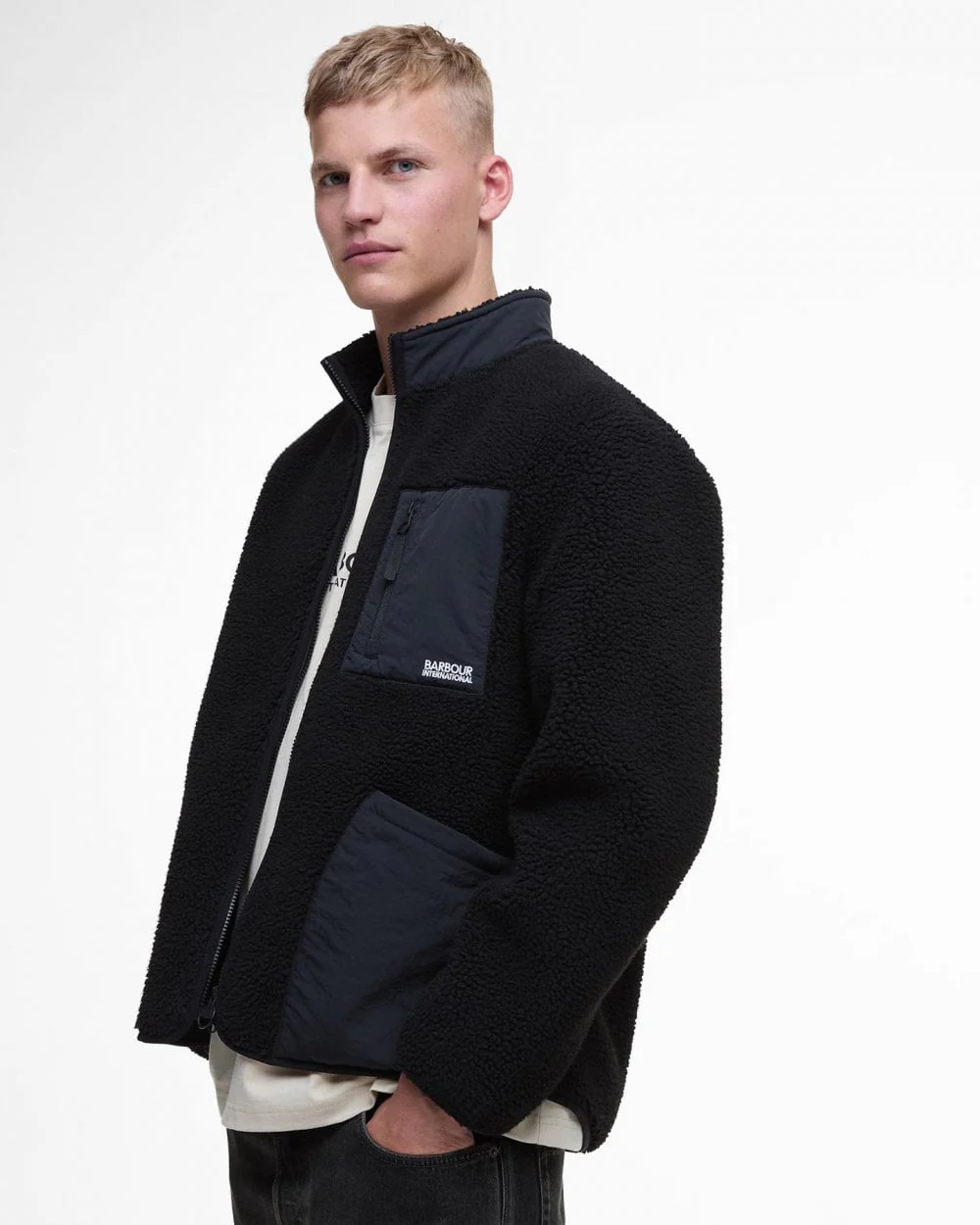 Barbour International Adams Mens Oversized Fleece - Image 4