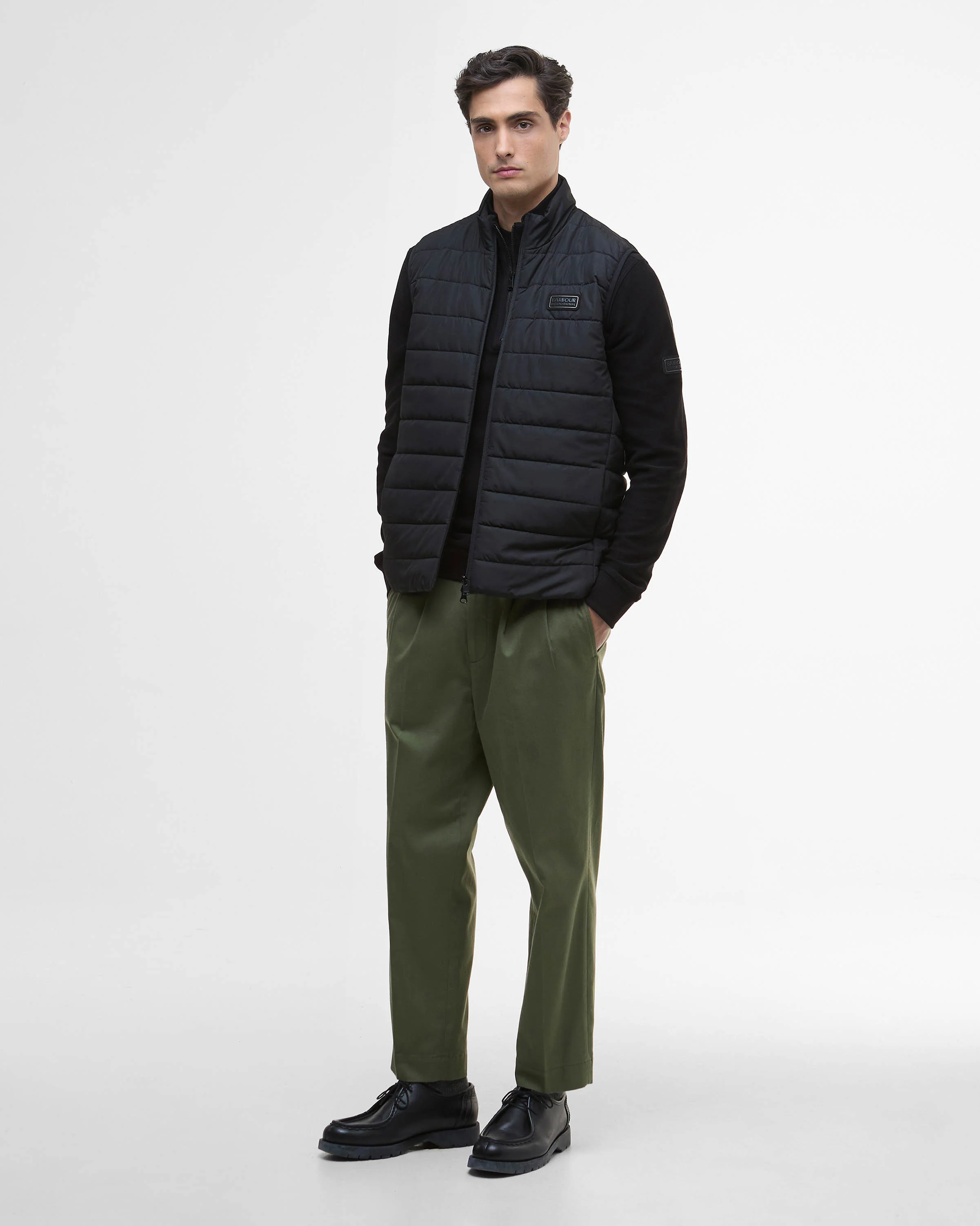 Barbour International Aldon Mens Quilted Gilet - Black - Image 2