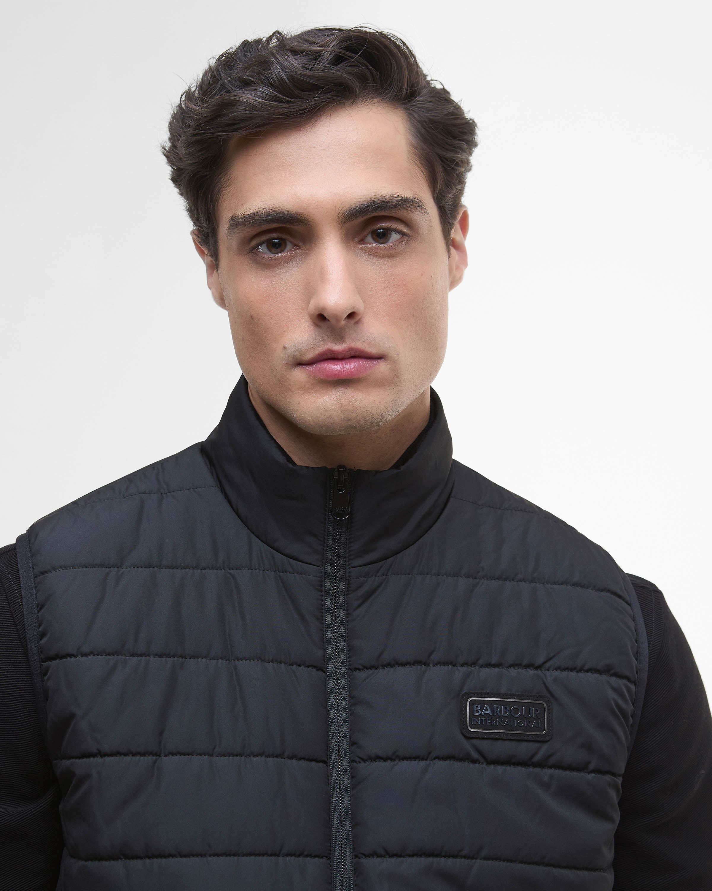 Barbour International Aldon Mens Quilted Gilet - Black - Image 4