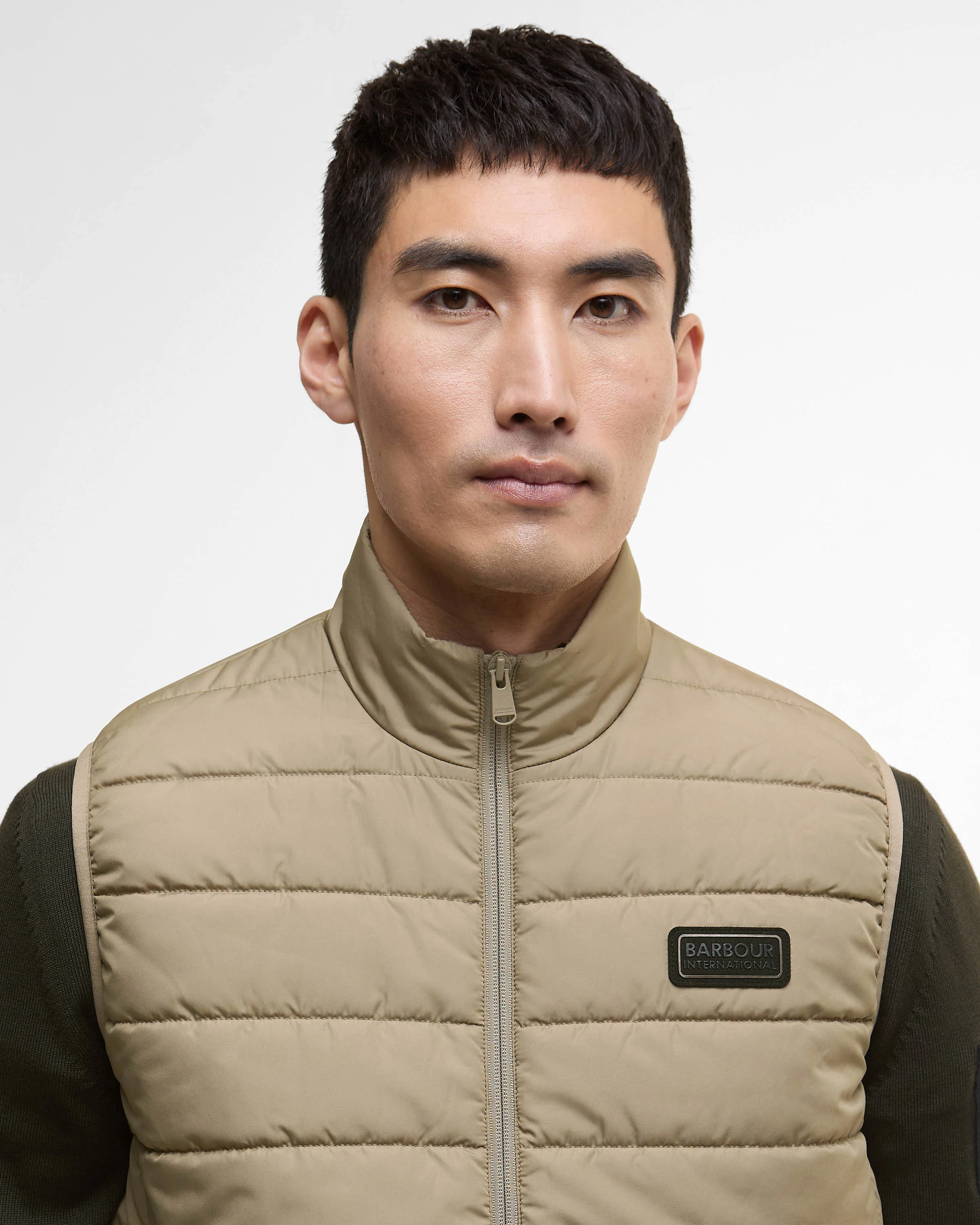 Barbour International Aldon Mens Quilted Gilet - Brindle - Image 5