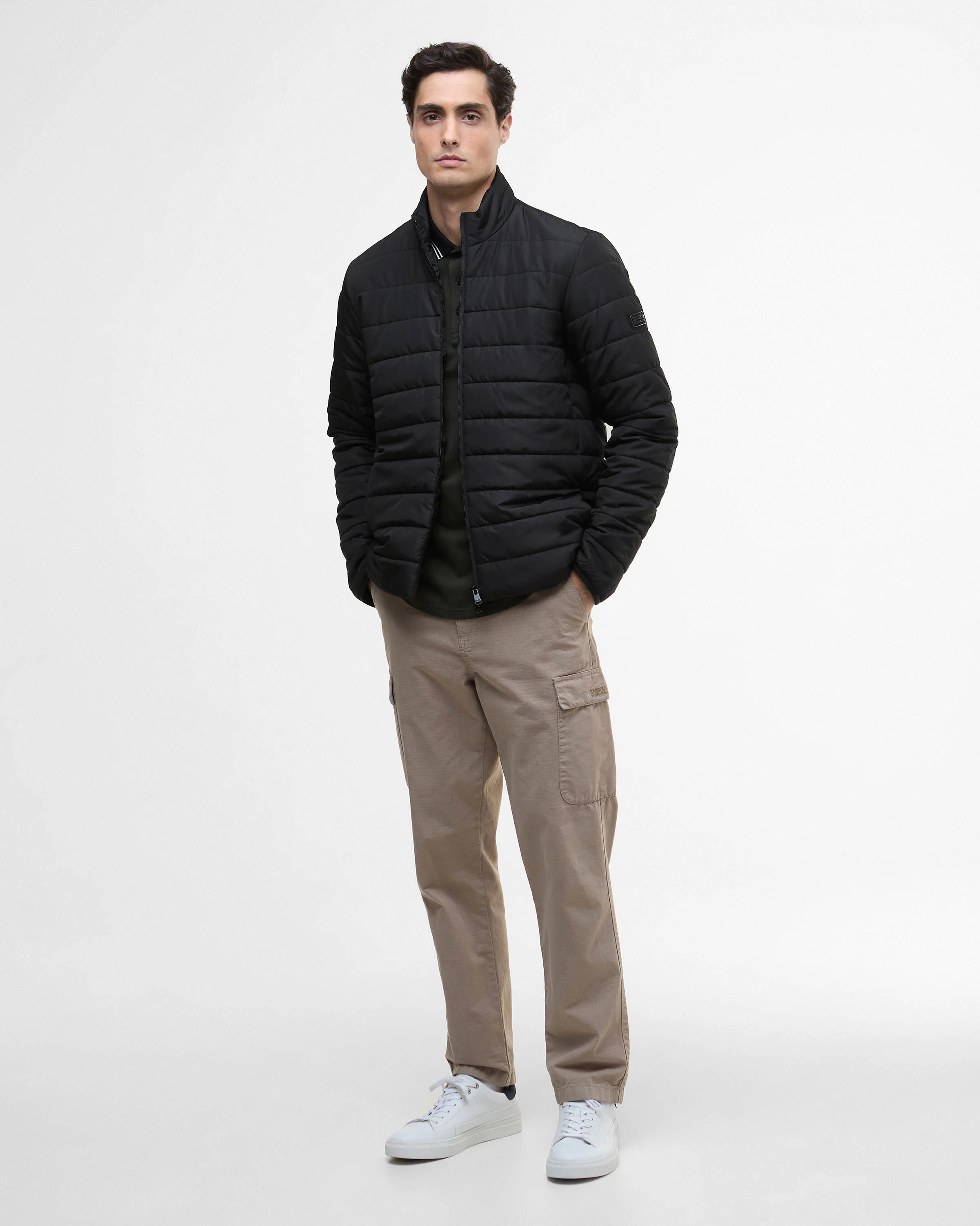 Barbour International Aldon Mens Quilted Jacket - Black - Image 3