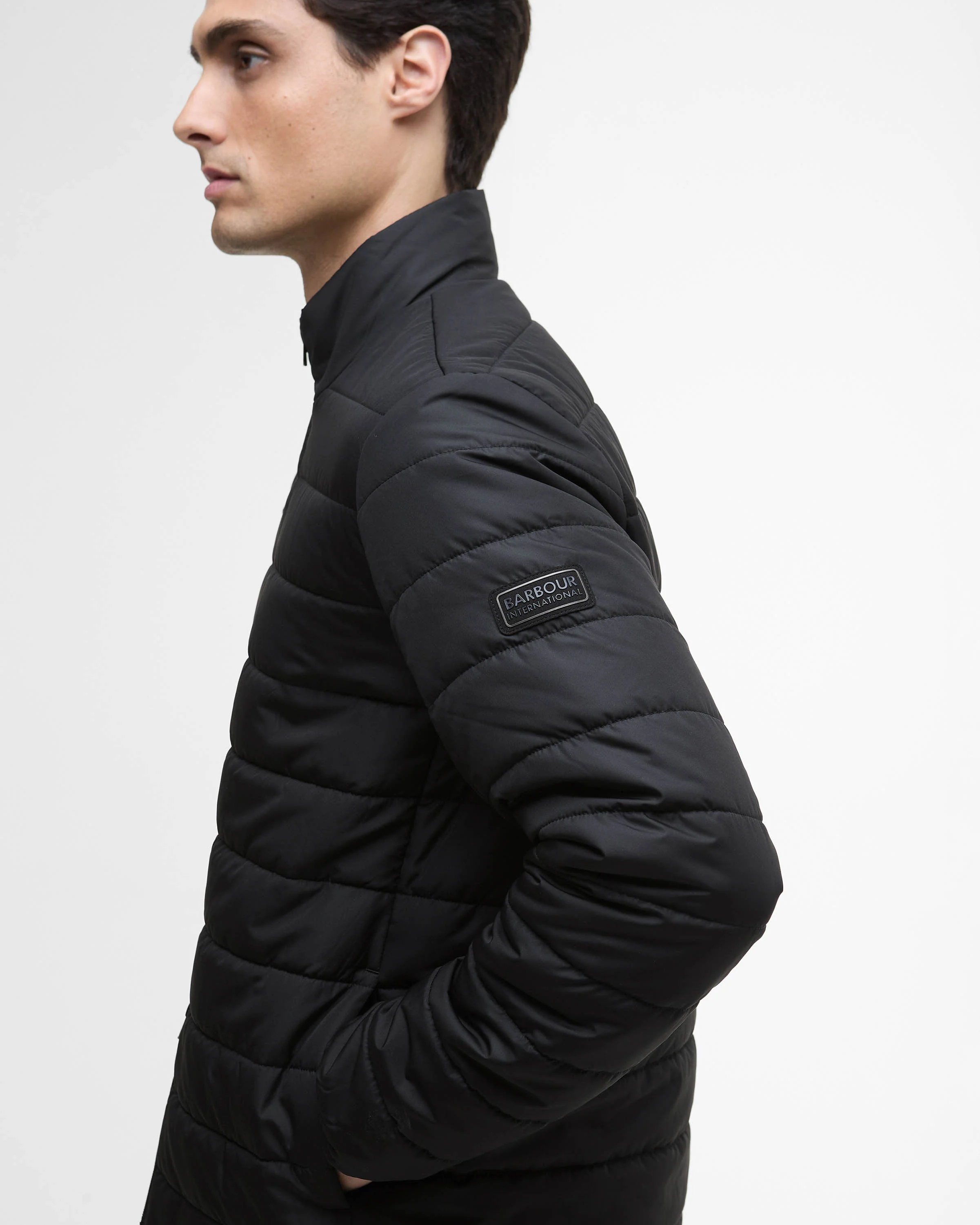 Barbour International Aldon Mens Quilted Jacket - Black - Image 4