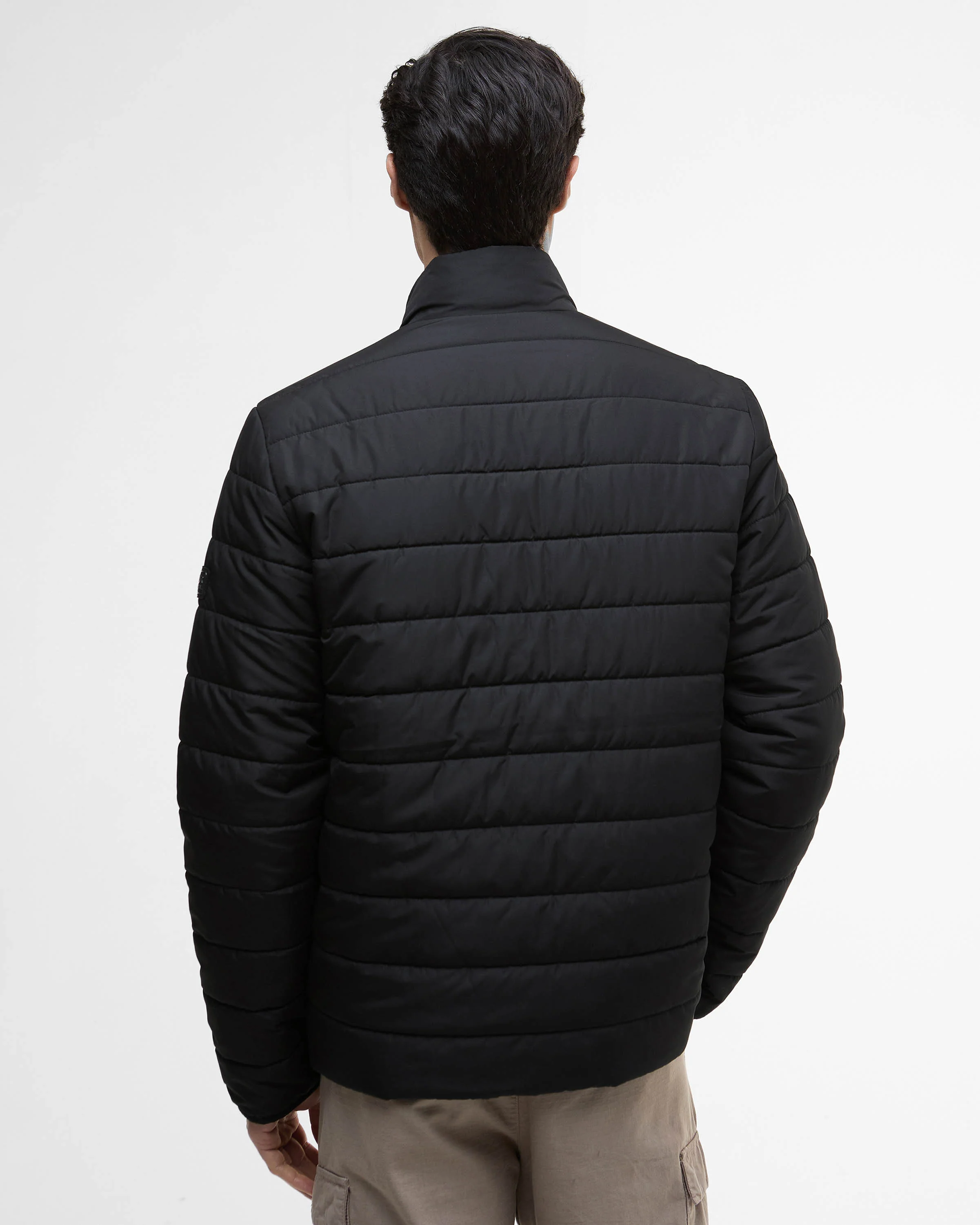 Barbour International Aldon Mens Quilted Jacket - Black - Image 7