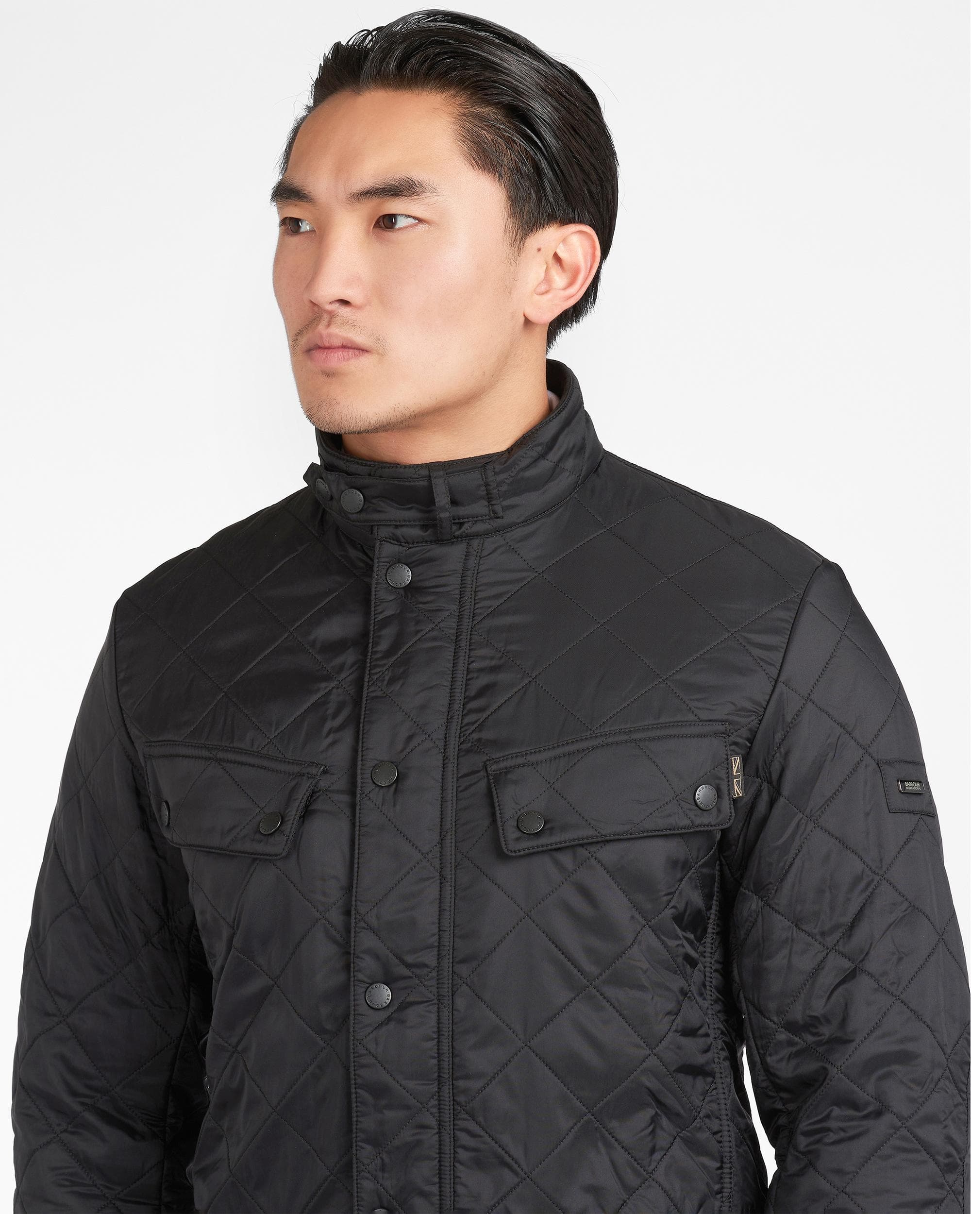 Barbour International Ariel Mens Polarquilt Jacket - Black - Image 2