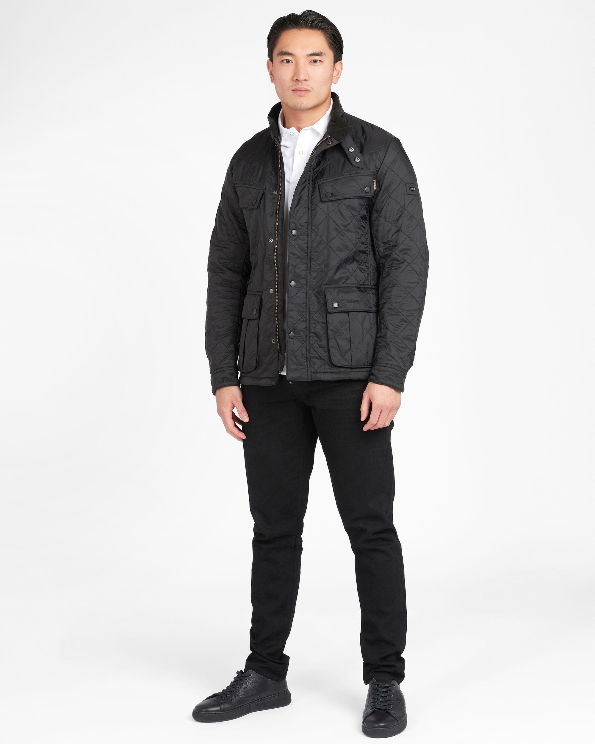 Barbour International Ariel Mens Polarquilt Jacket - Black - Image 3
