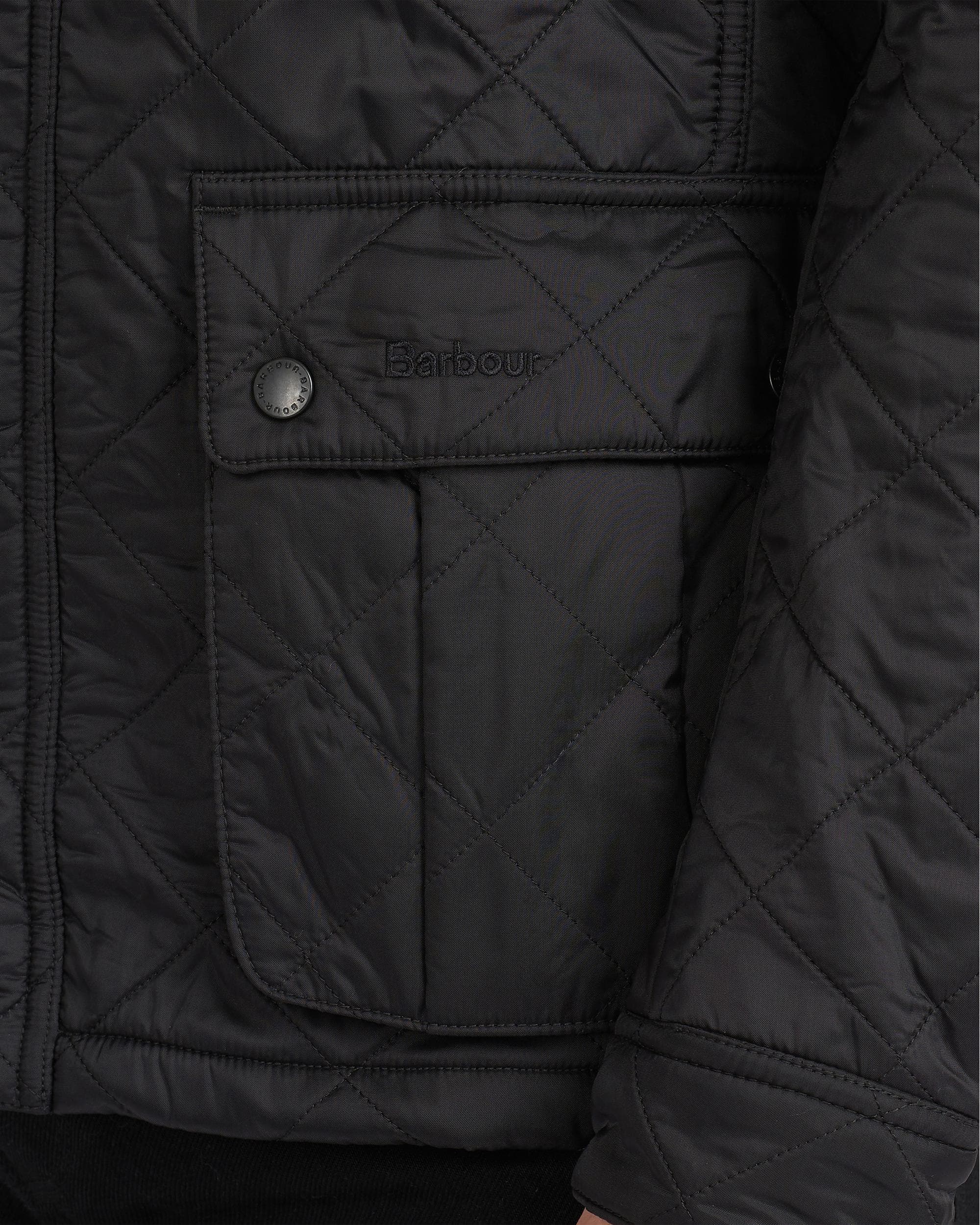 Barbour International Ariel Mens Polarquilt Jacket - Black - Image 5