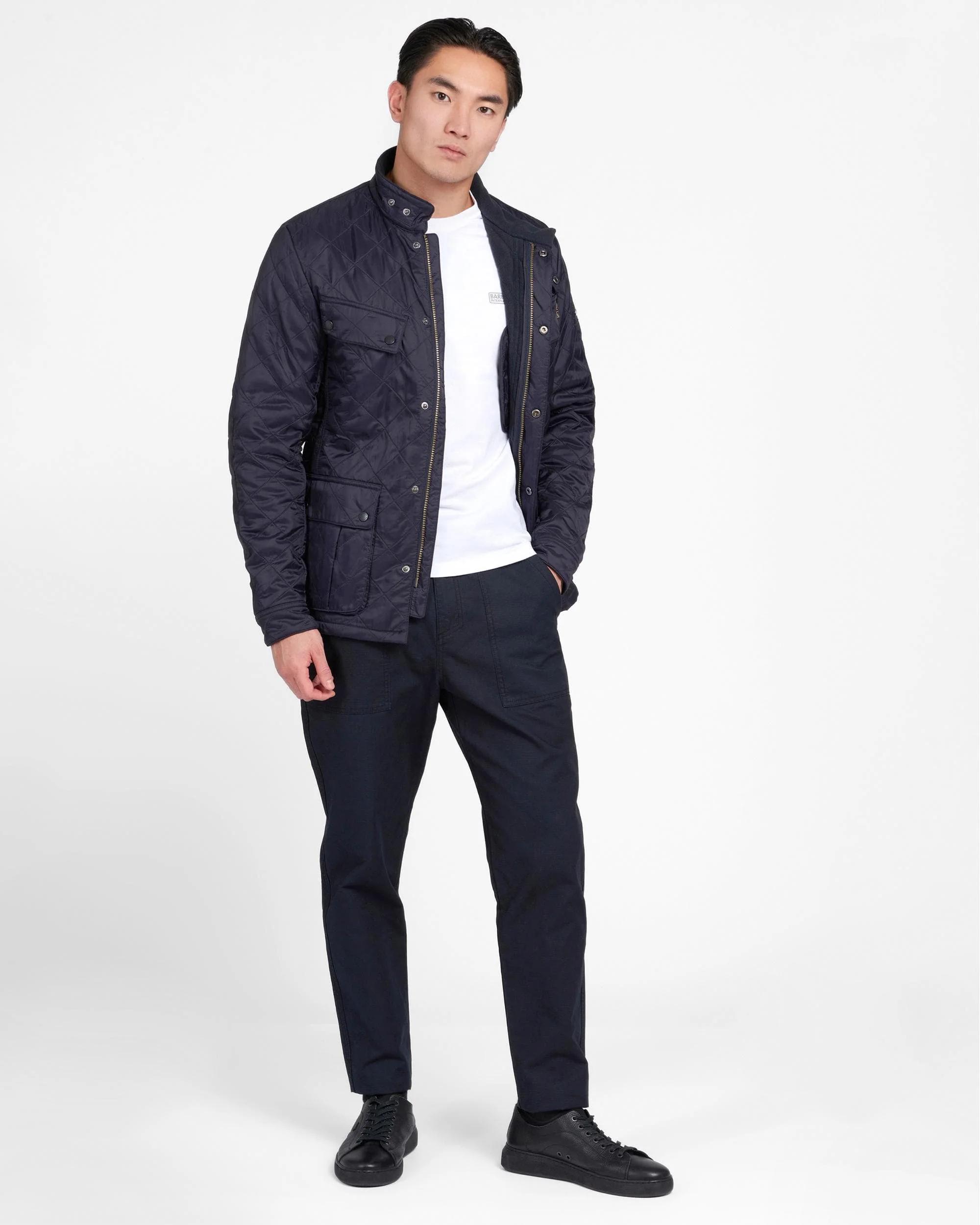 Barbour International Ariel Mens Polarquilt Jacket - Navy - Image 2