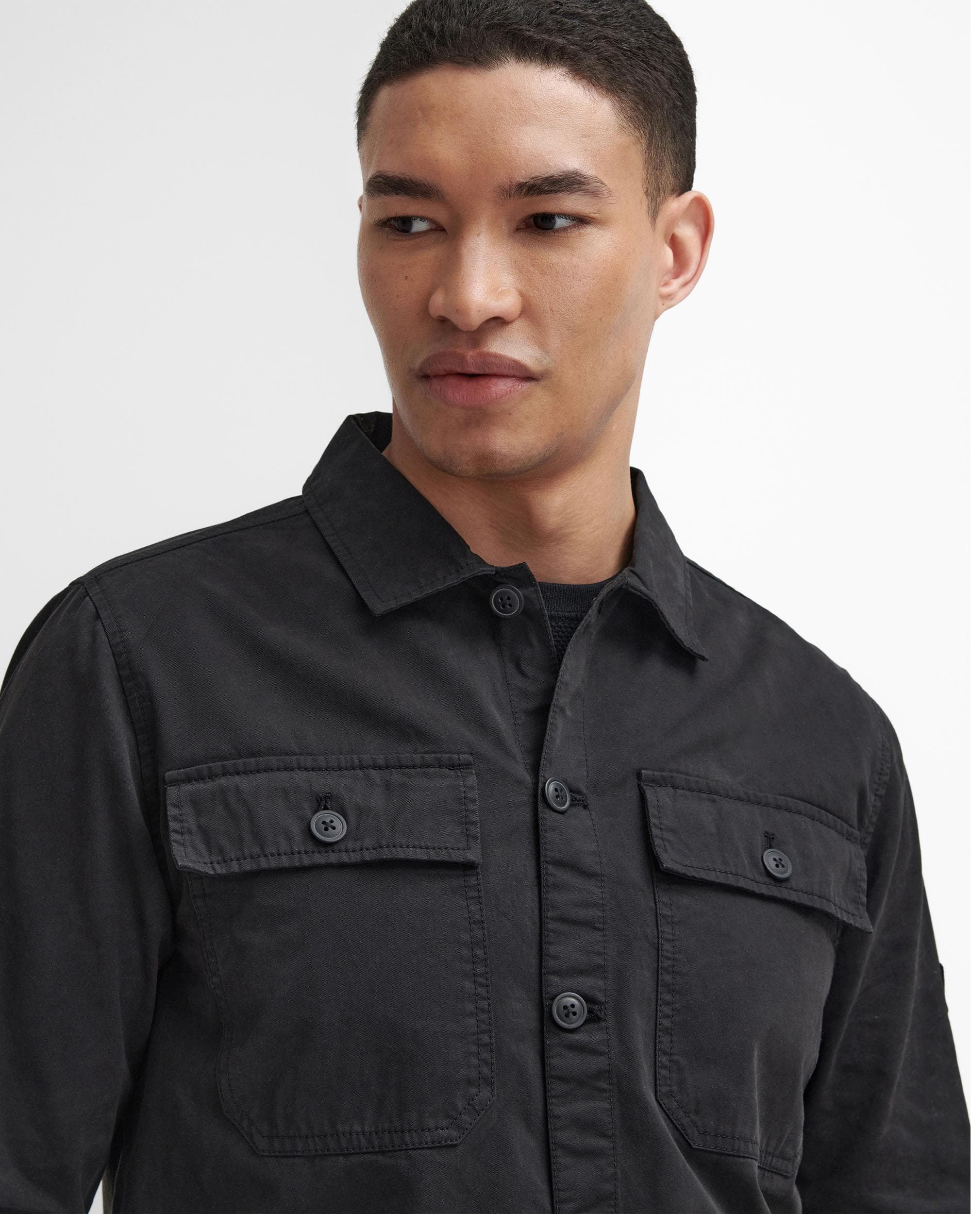 Barbour International Arlo Mens Overshirt - Black - Image 2