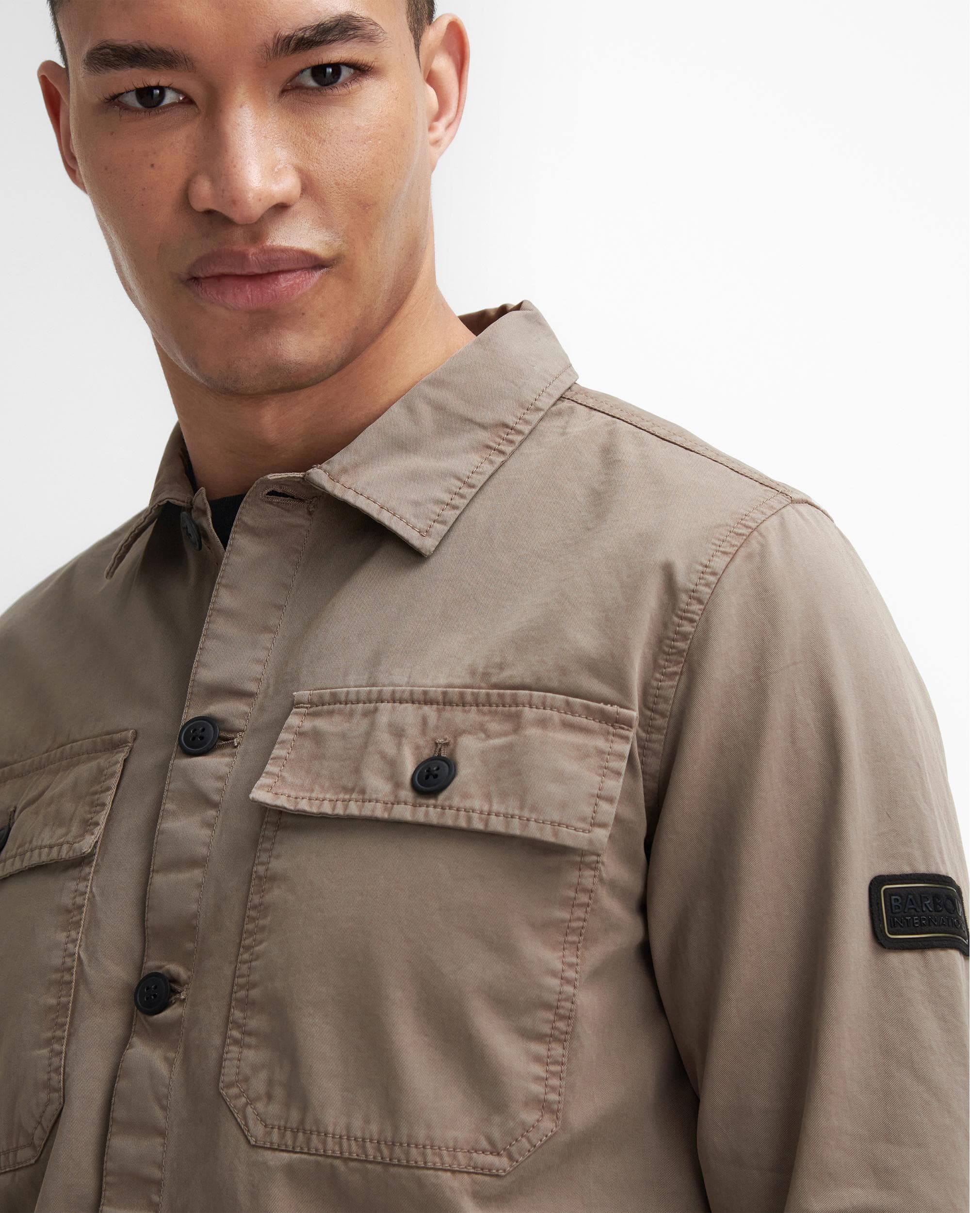 Barbour International Arlo Mens Overshirt - Brindle - Image 2