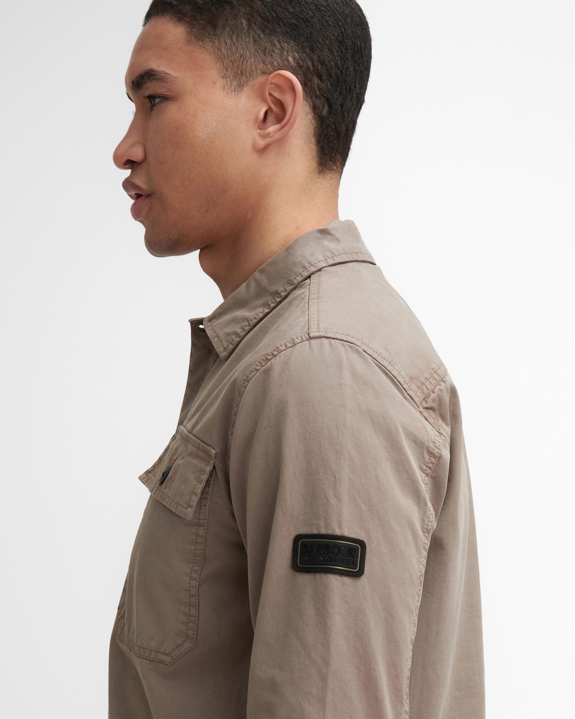 Barbour International Arlo Mens Overshirt - Brindle - Image 3