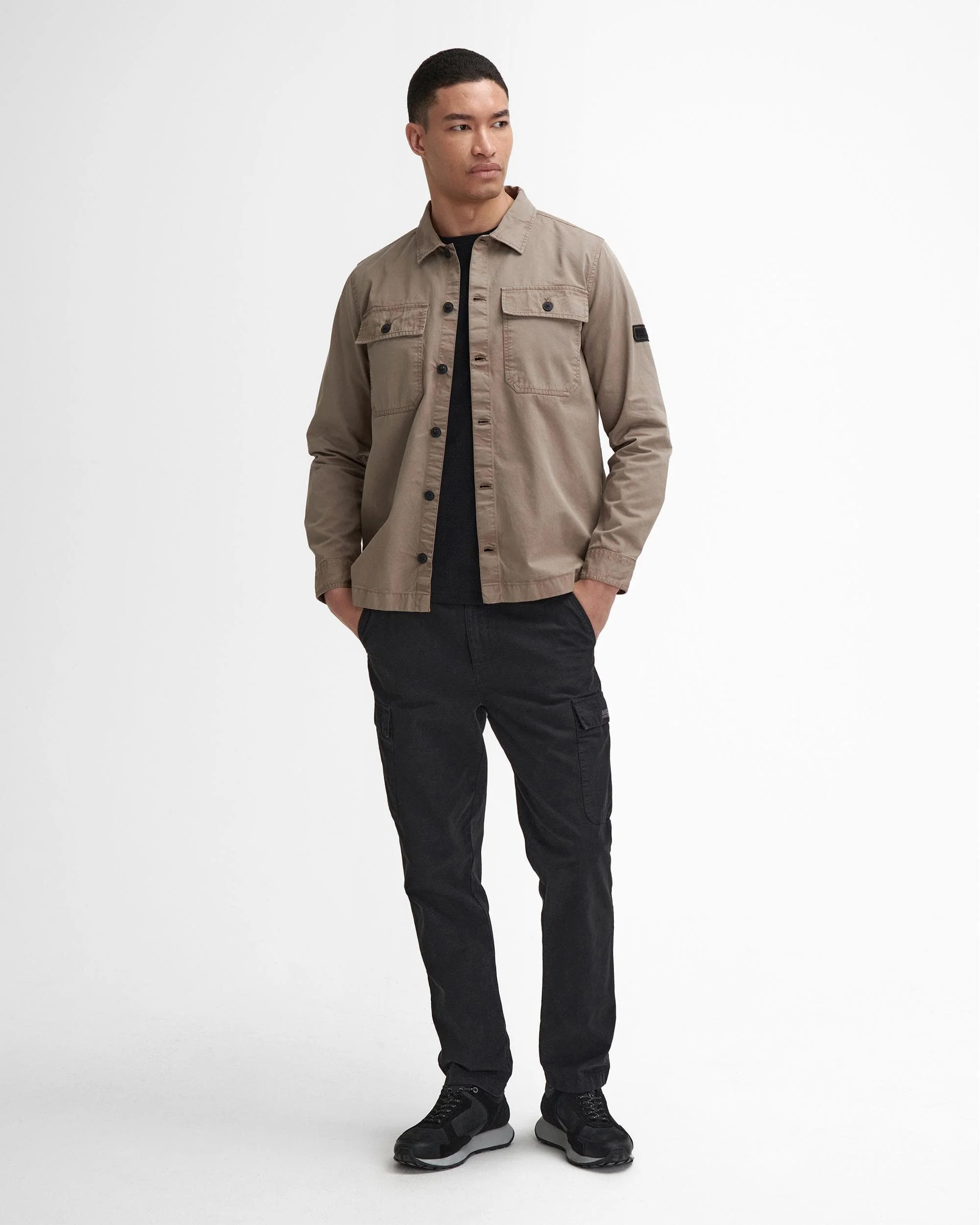 Barbour International Arlo Mens Overshirt - Brindle - Image 4